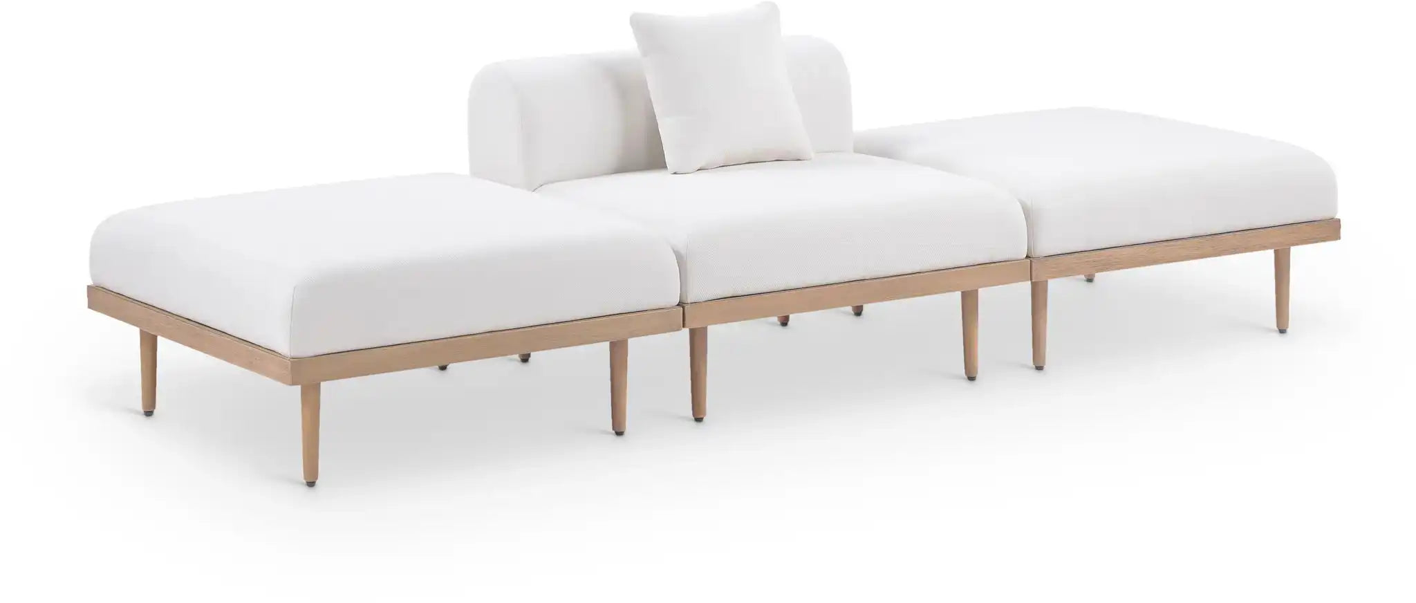 Laguna - 3 Piece Resilient Water Resistant Fabric Outdoor Patio Armless Modular Sofa - Best Buy Furniture