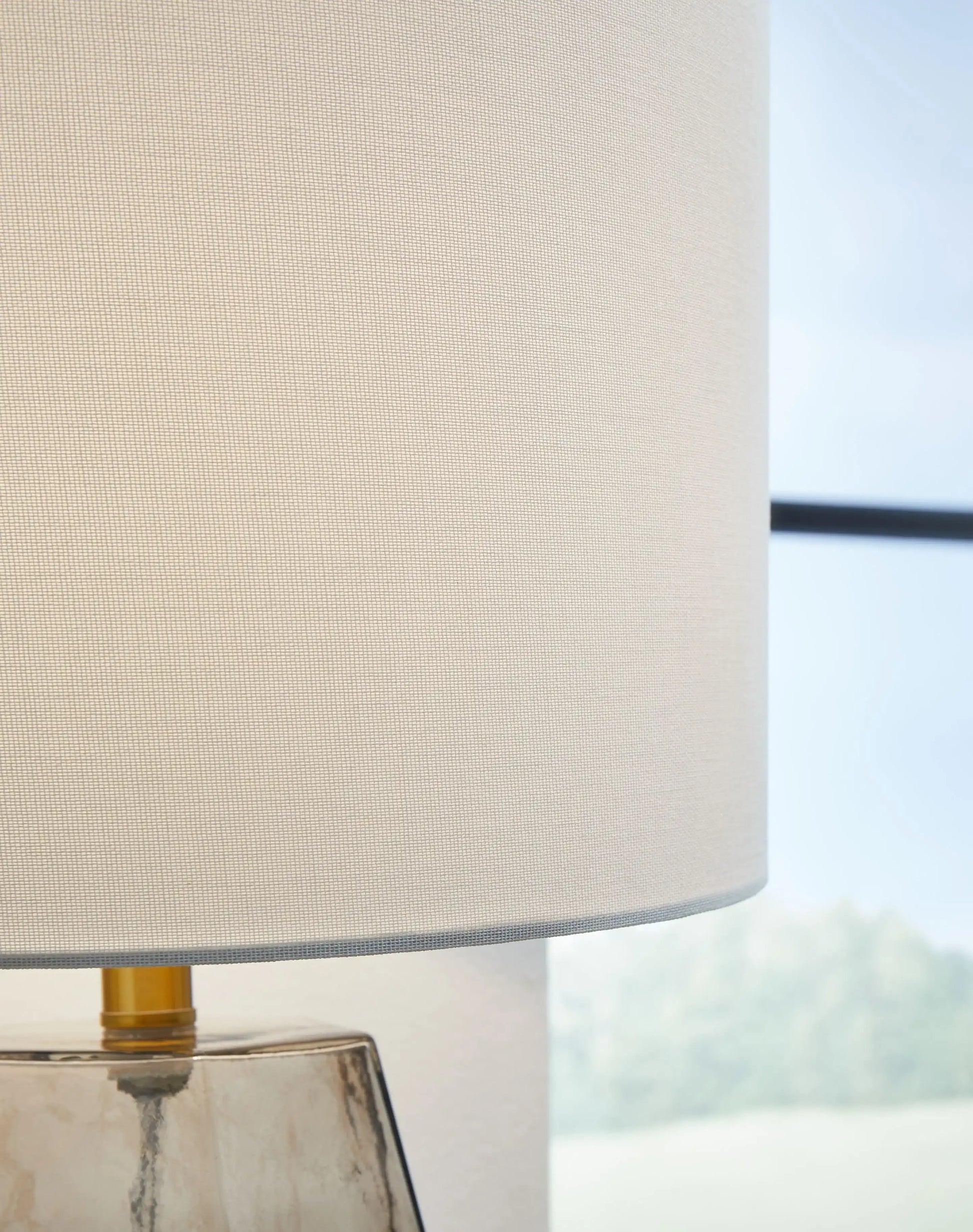Taylow - Glass Table Lamp - Gray - Best Buy Furniture