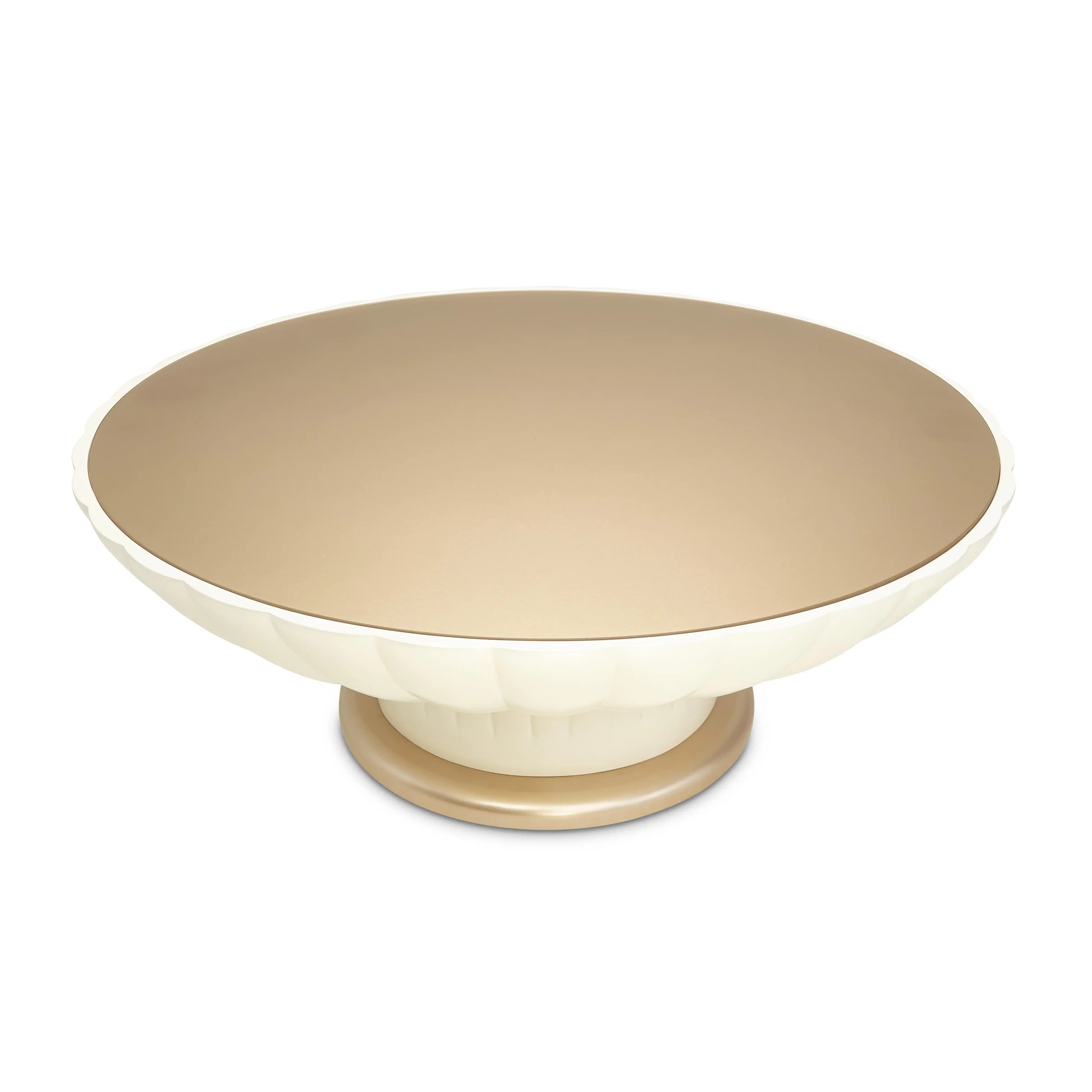 La Rachelle - Scalloped Round Cocktail Table - Champagne - Best Buy Furniture