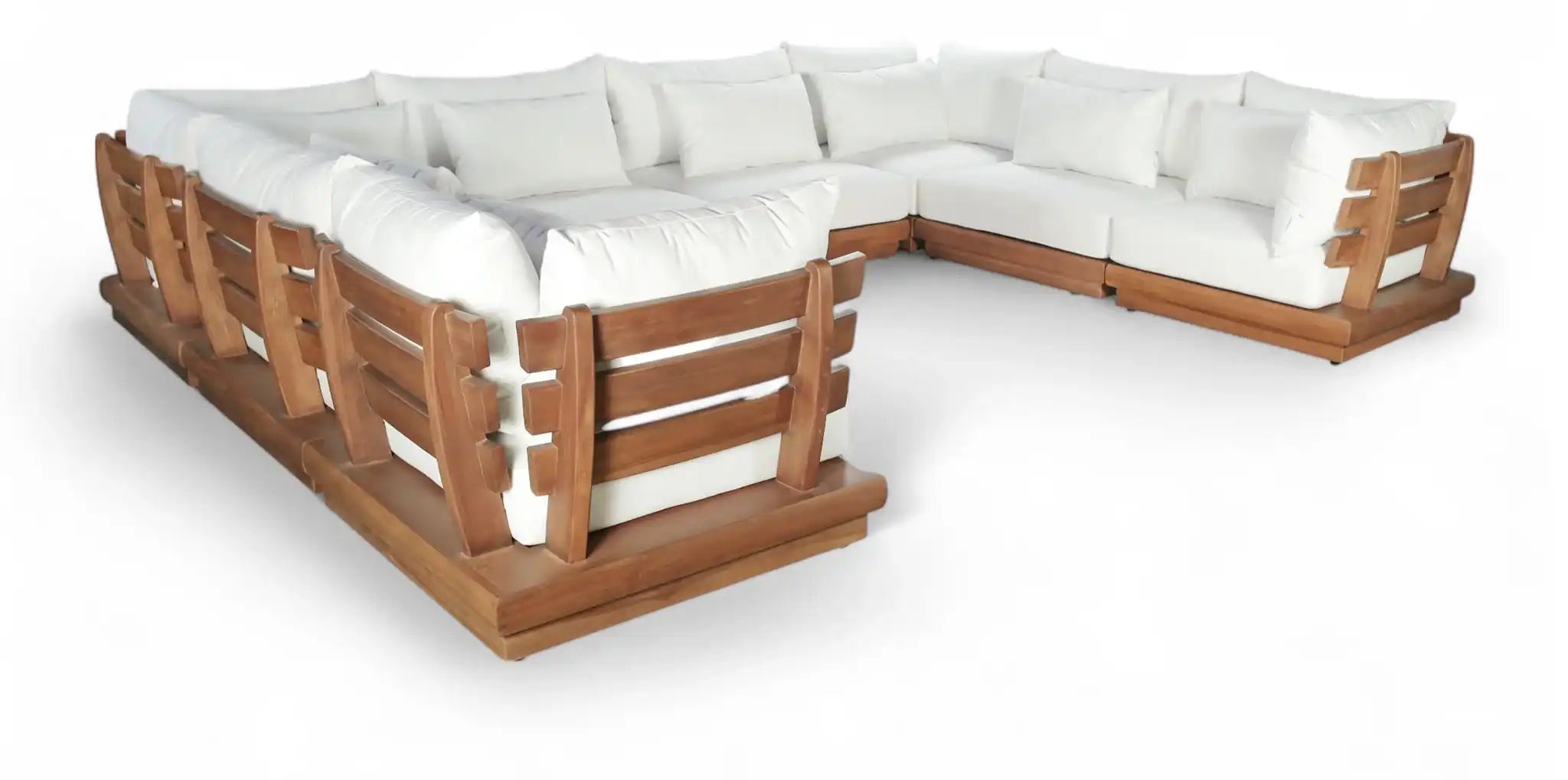 Mirella - 8 Piece Water Resistant Fabric Upholstered Outdoor Patio Modular Sectional - Best Buy Furniture
