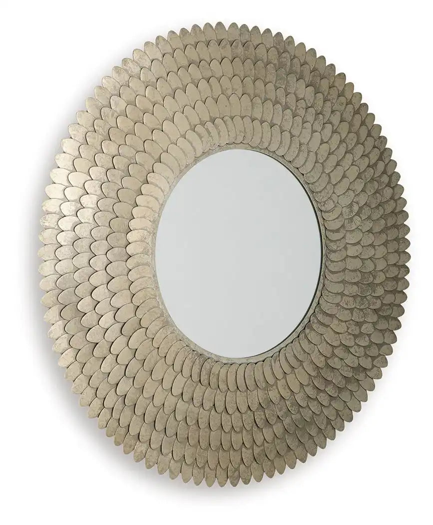 Wrightmund - Accent Mirror - Champagne Finish - Best Buy Furniture
