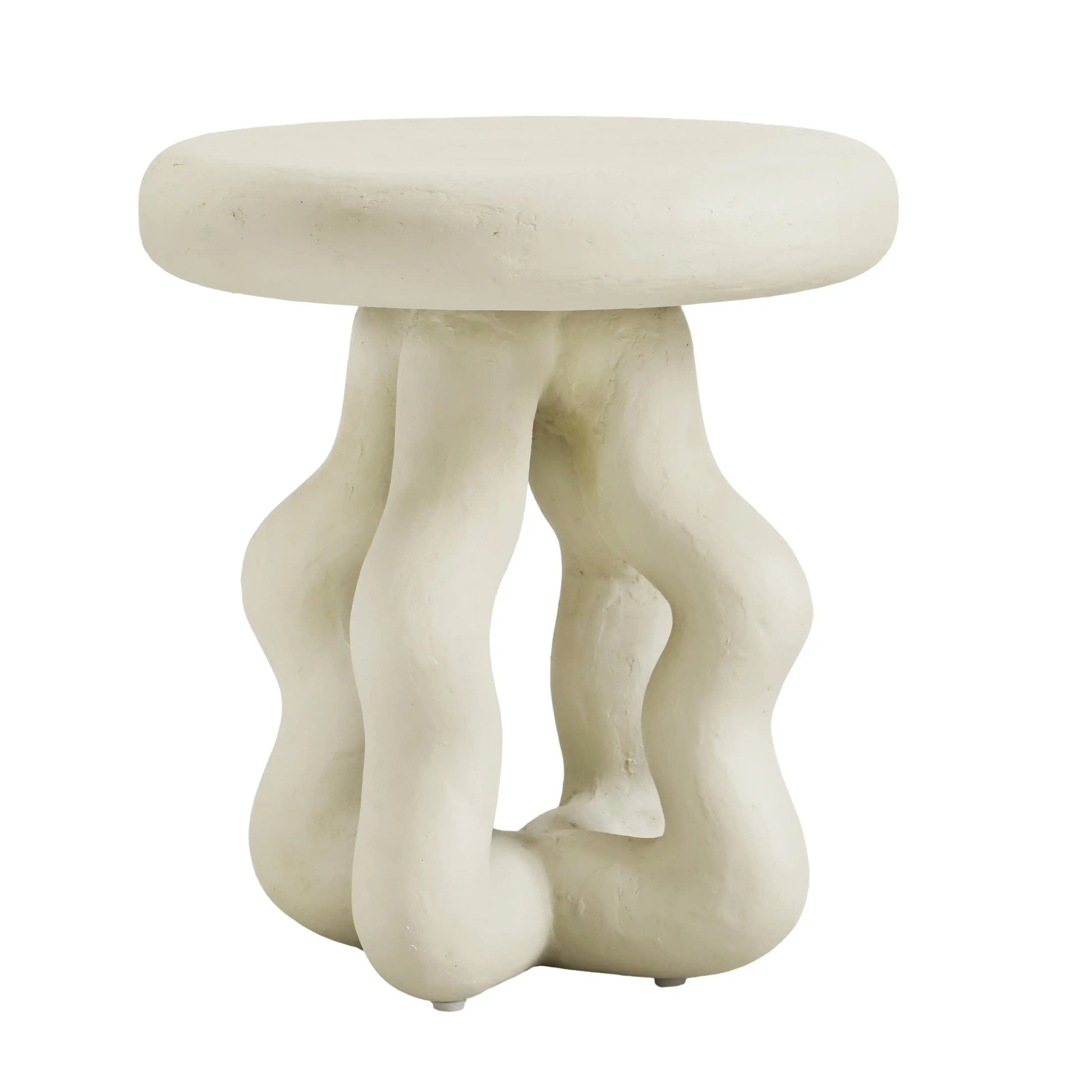 Maddie - Textured Side Table - Cream - Best Buy Furniture