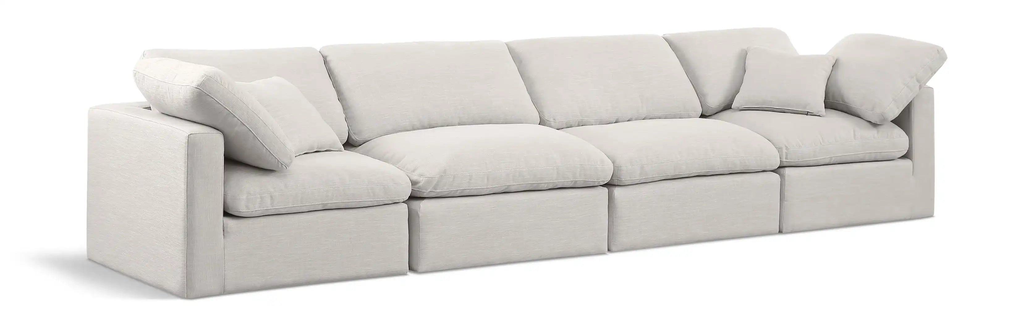 Indulge - Linen 4 Seat Modular Sofa - Best Buy Furniture