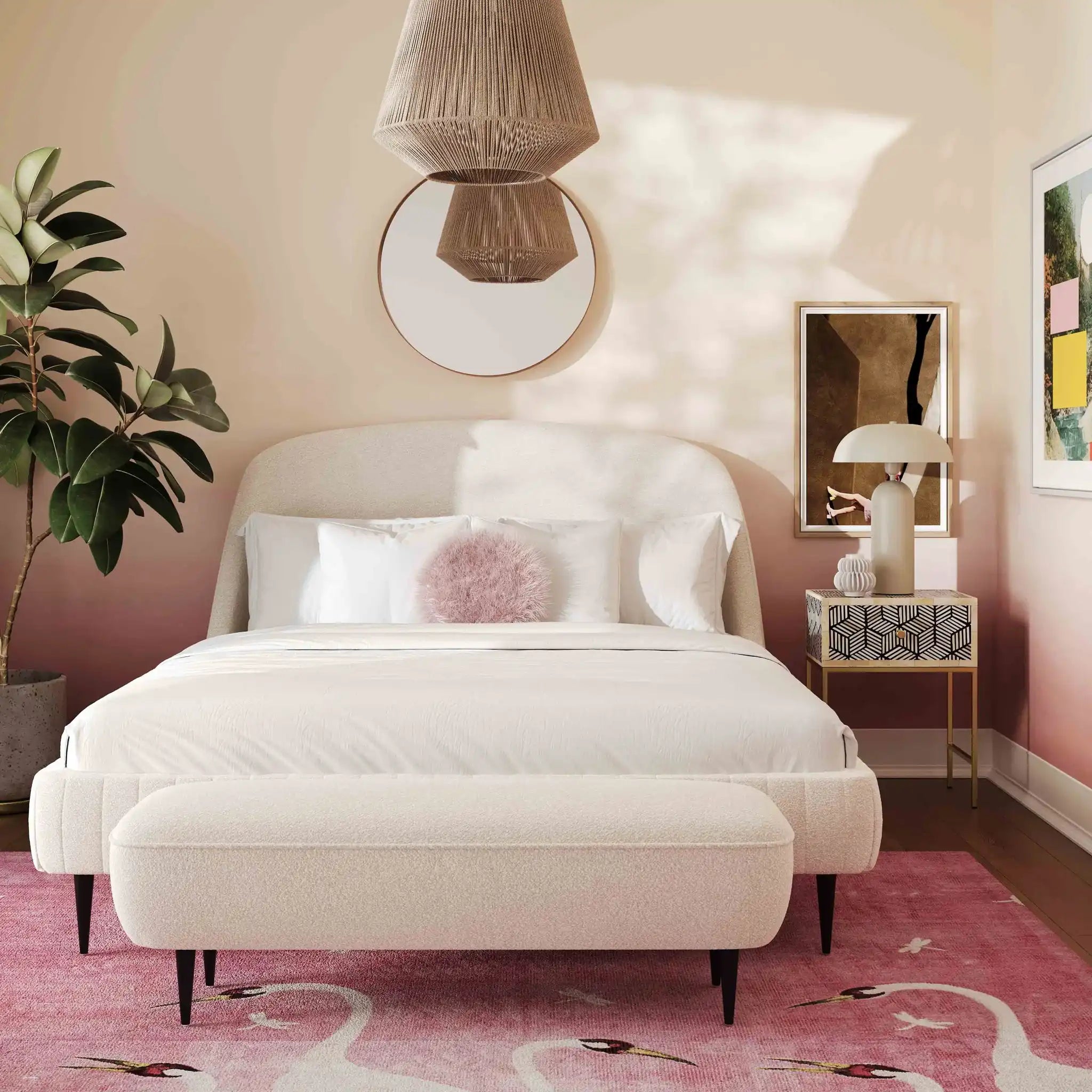 Denise - Boucle Bed