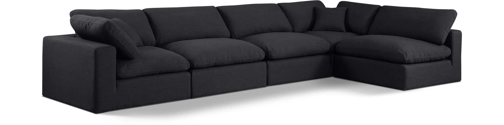 Comfy - 5 Piece Linen Modular Sectional - Best Buy Furniture