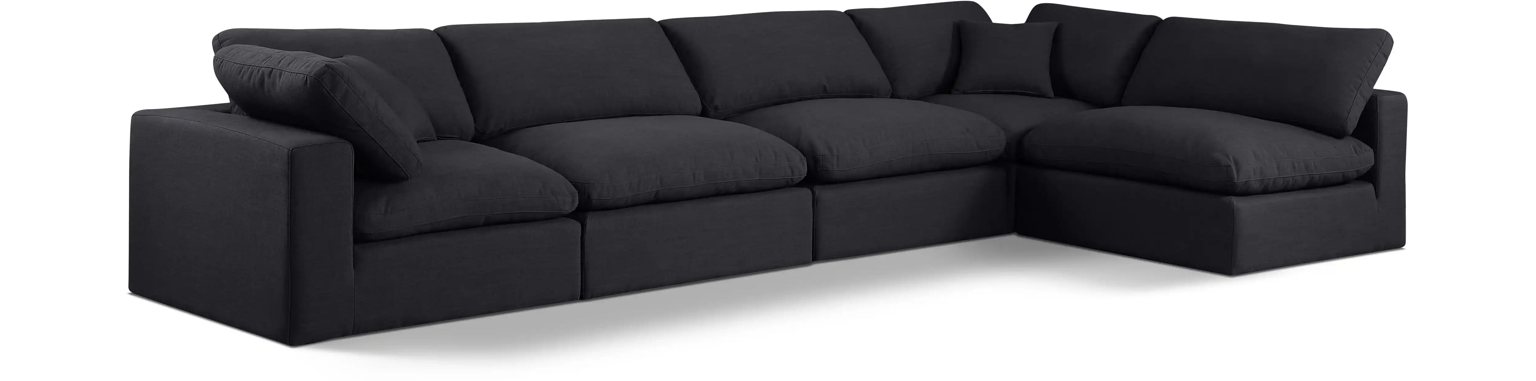 Comfy - 5 Piece Linen Modular Sectional - Best Buy Furniture