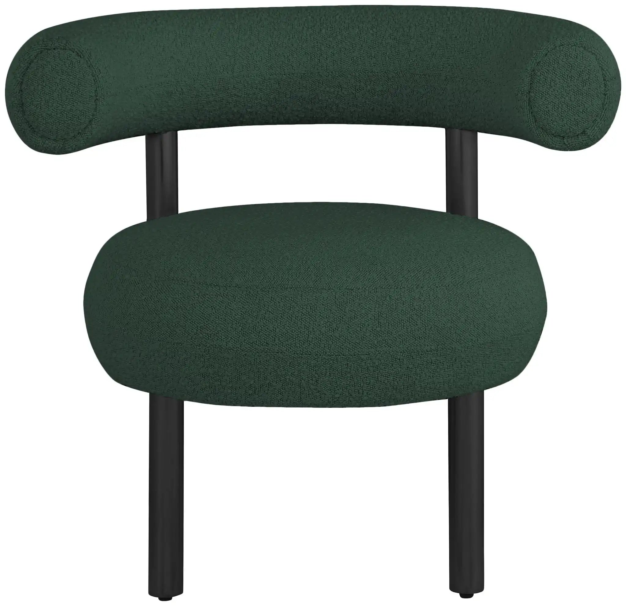 Bordeaux - Boucle Fabric Accent Chair With Black Legs