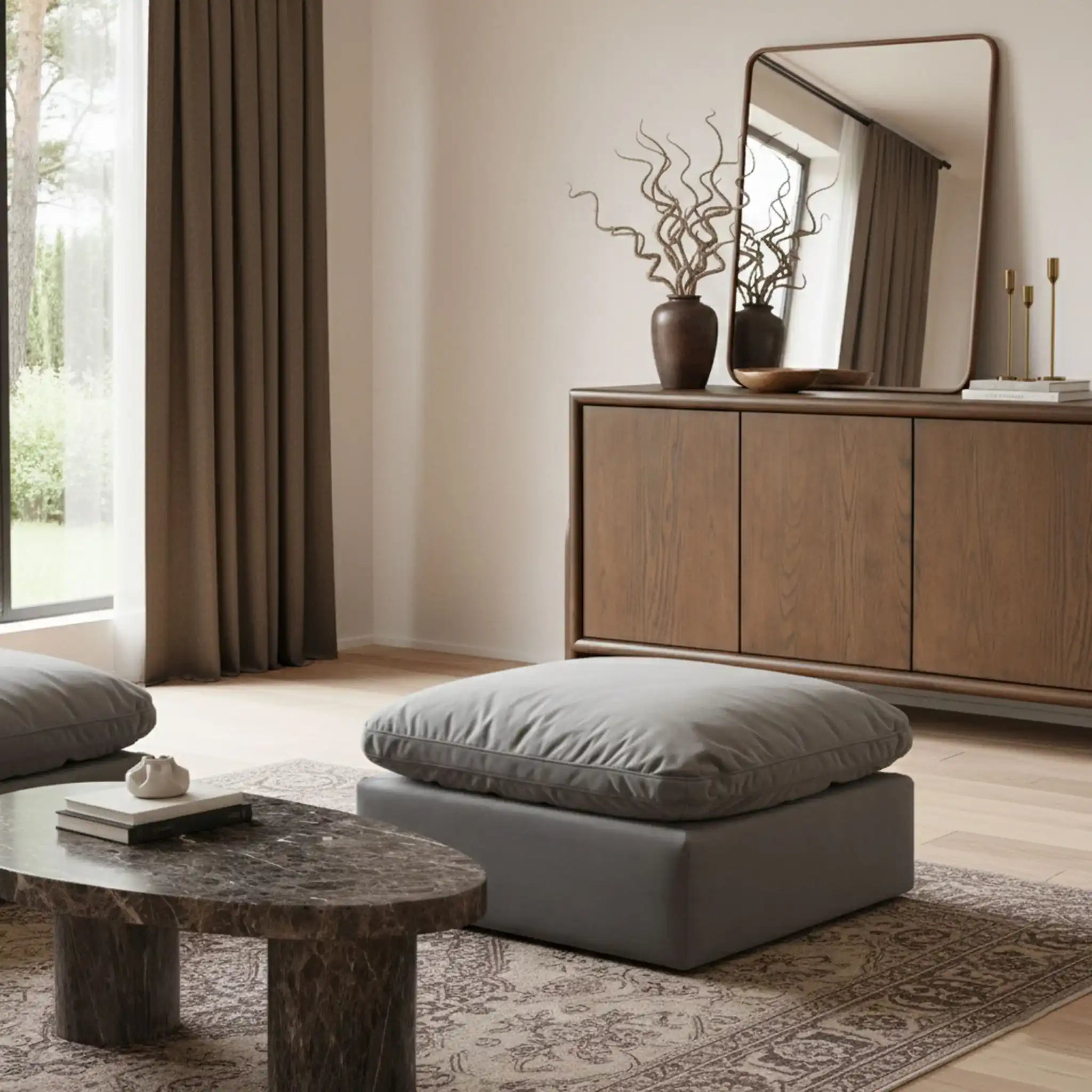 Indulge - Velvet Ottoman
