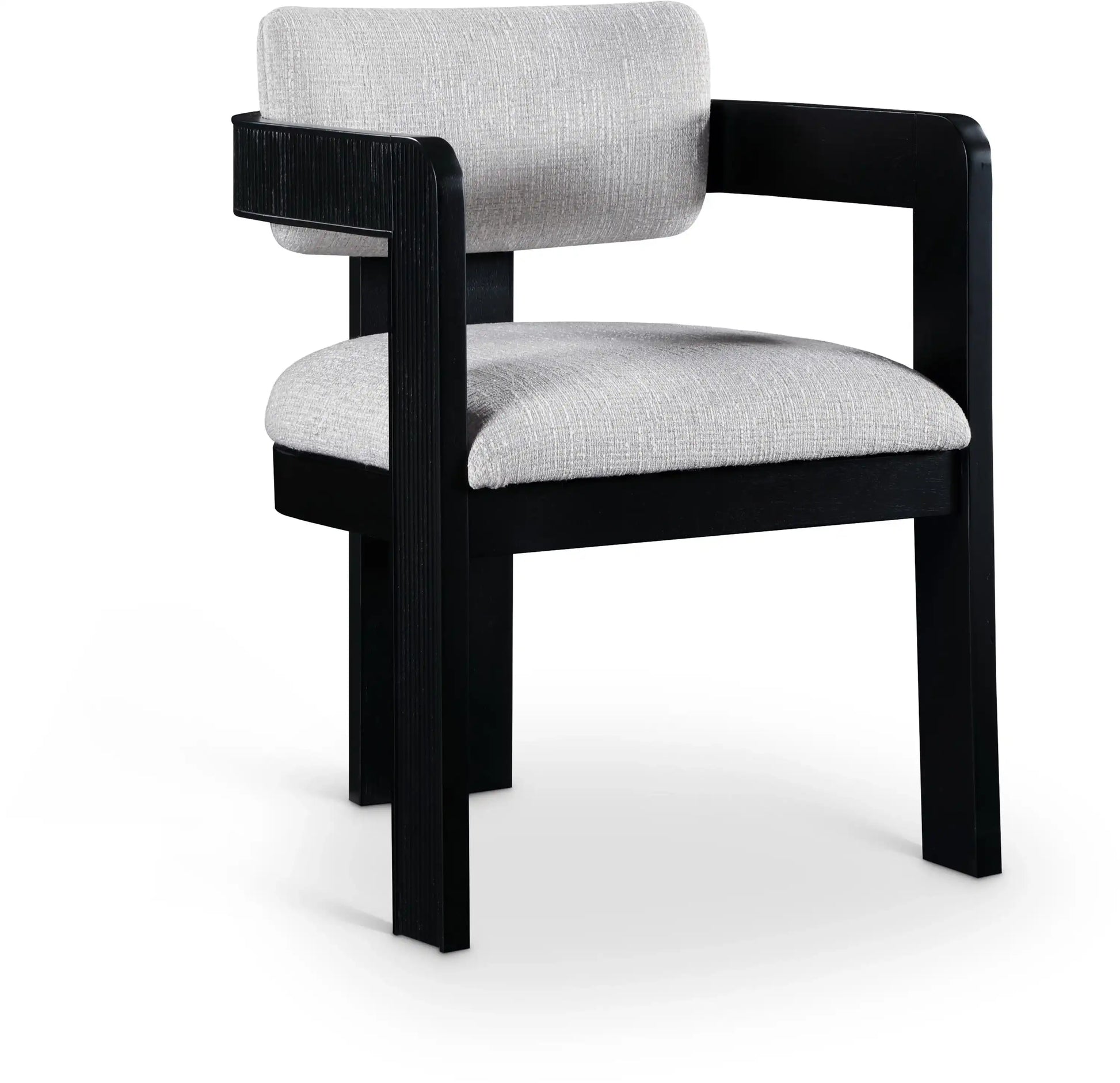 Sacha - Linen Dining Chair With Black Base (Set of 2) - Best Buy Furniture