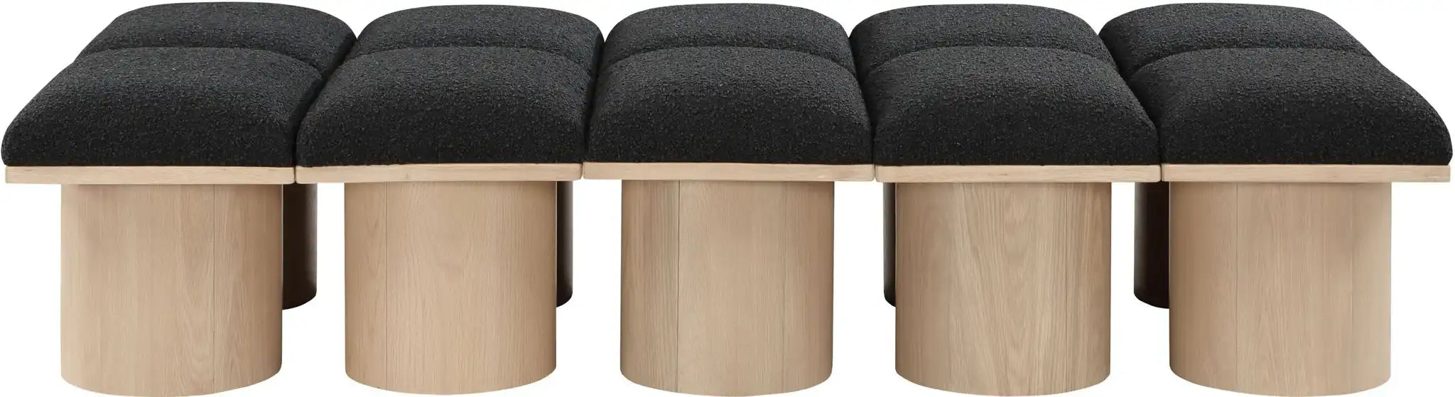 Pavilion - 10 Piece Modular Bench With Natural Base