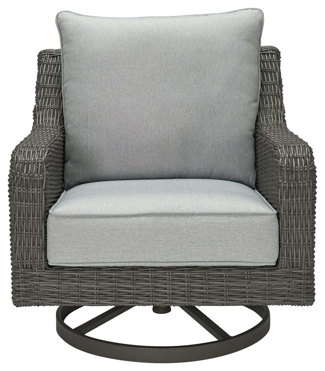 Elite Park - Swivel Lounge w/ Cushion - Gray - Best Buy Furniture