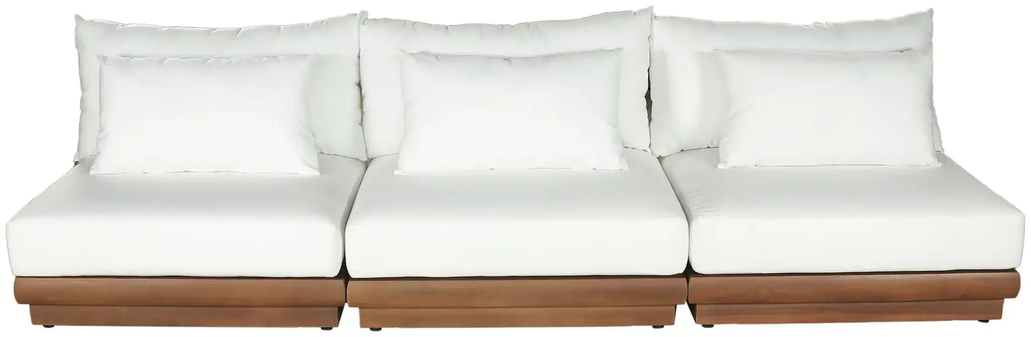 Mirella - 3 Piece Water Resistant Fabric Upholstered Outdoor Patio Modular Sofa