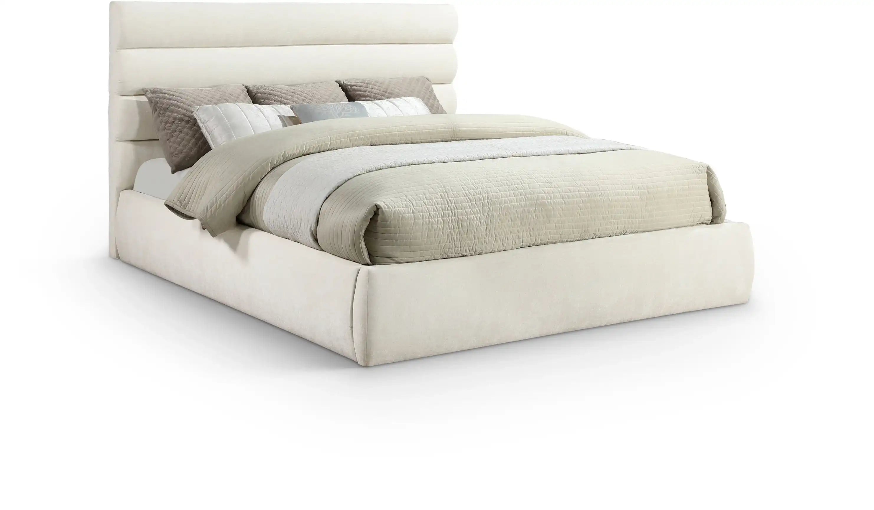 Adam - Chenille Fabric Bed With 52" Headboard - Best Buy Furniture