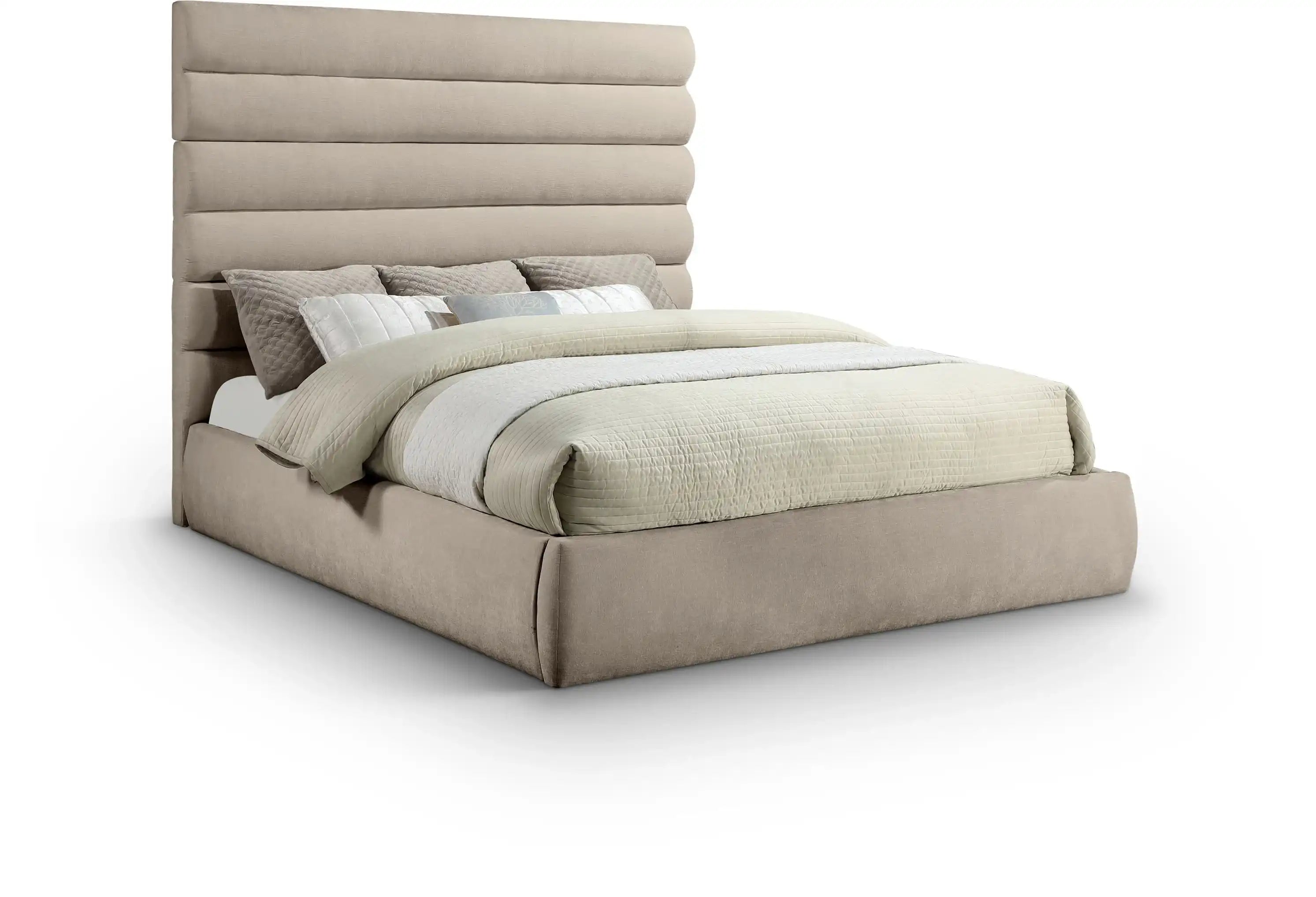 Adam - Chenille Fabric Bed With 70.5" Headboard - Best Buy Furniture