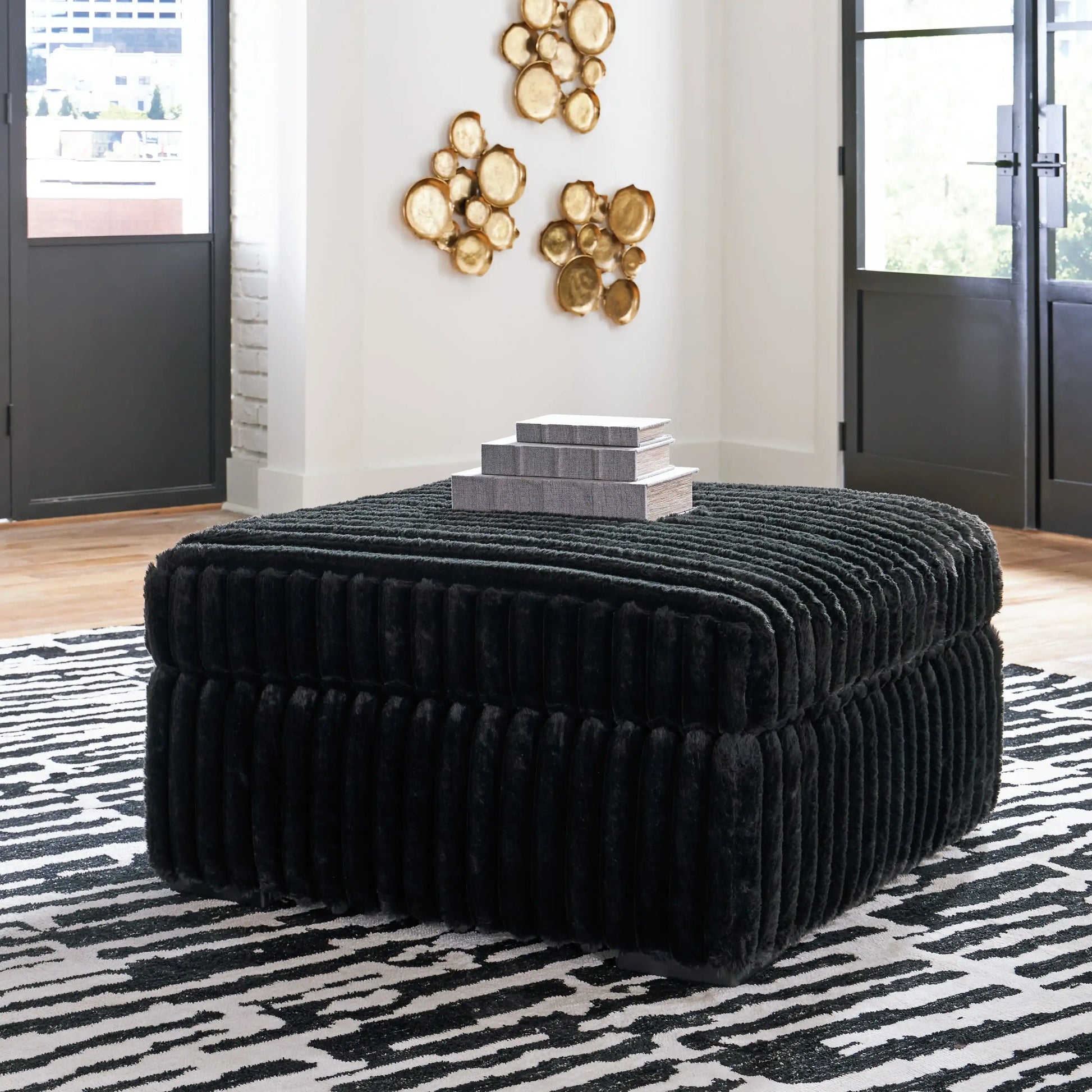 Midnight-Madness - Oversized Accent Ottoman - Best Buy Furniture