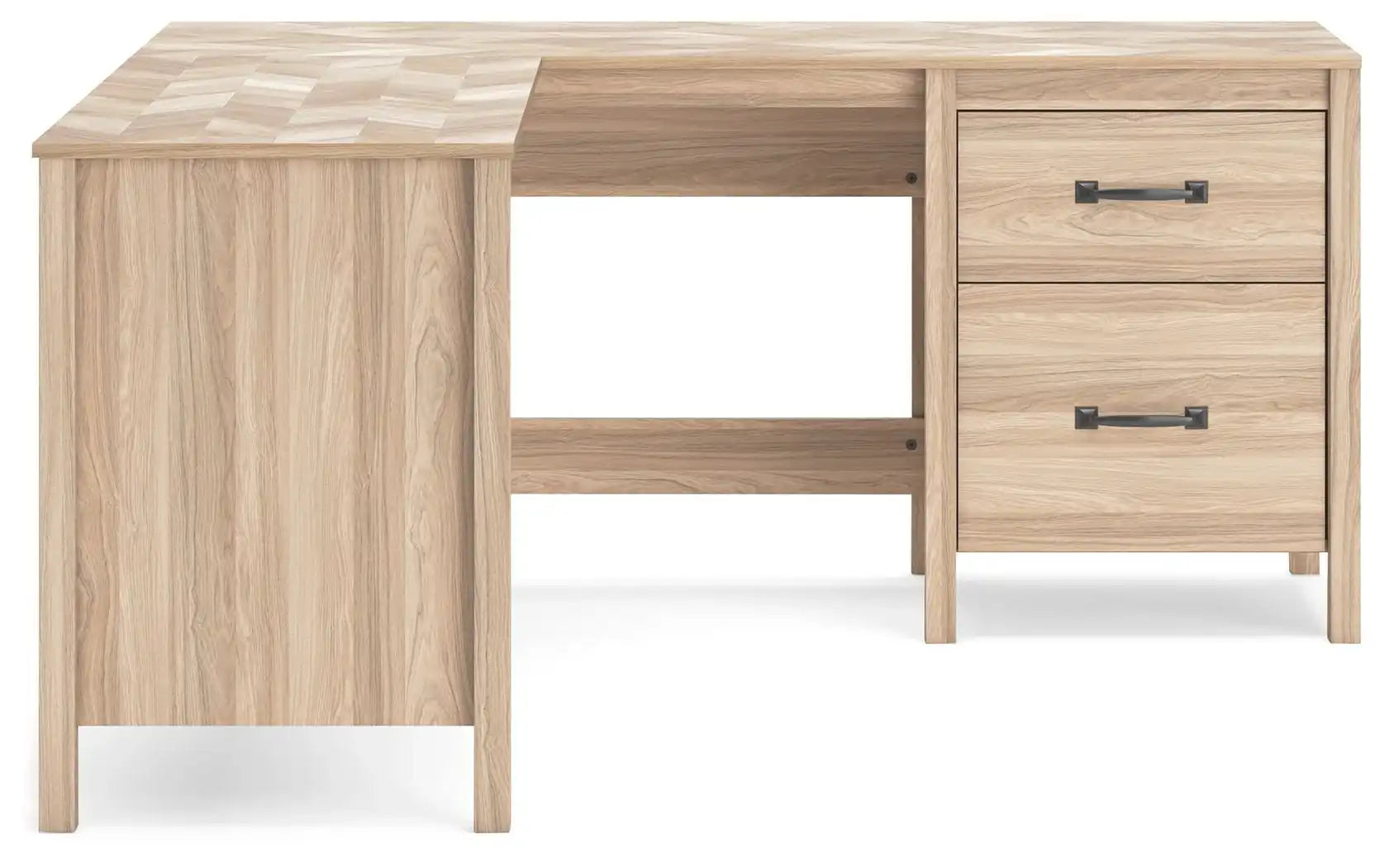 Battelle - 60" Home Office Desk With Return - Tan - Best Buy Furniture
