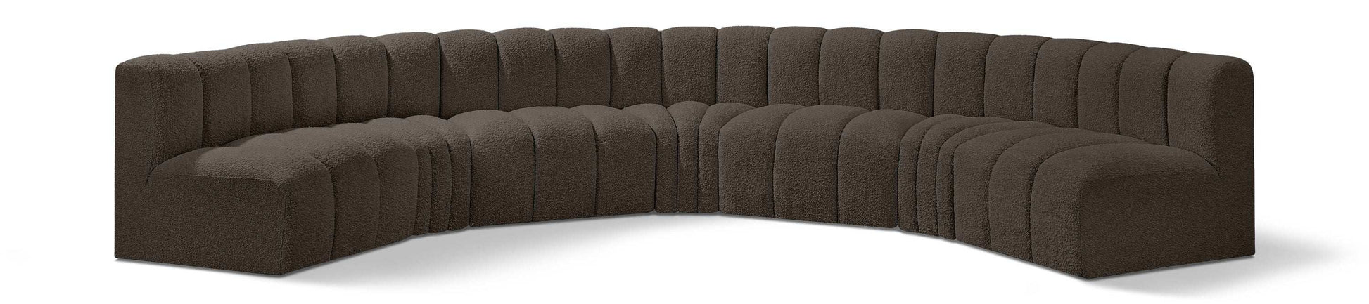 Arc - Boucle Fabric 7 Piece U-Shaped Modular Sofa - Best Buy Furniture