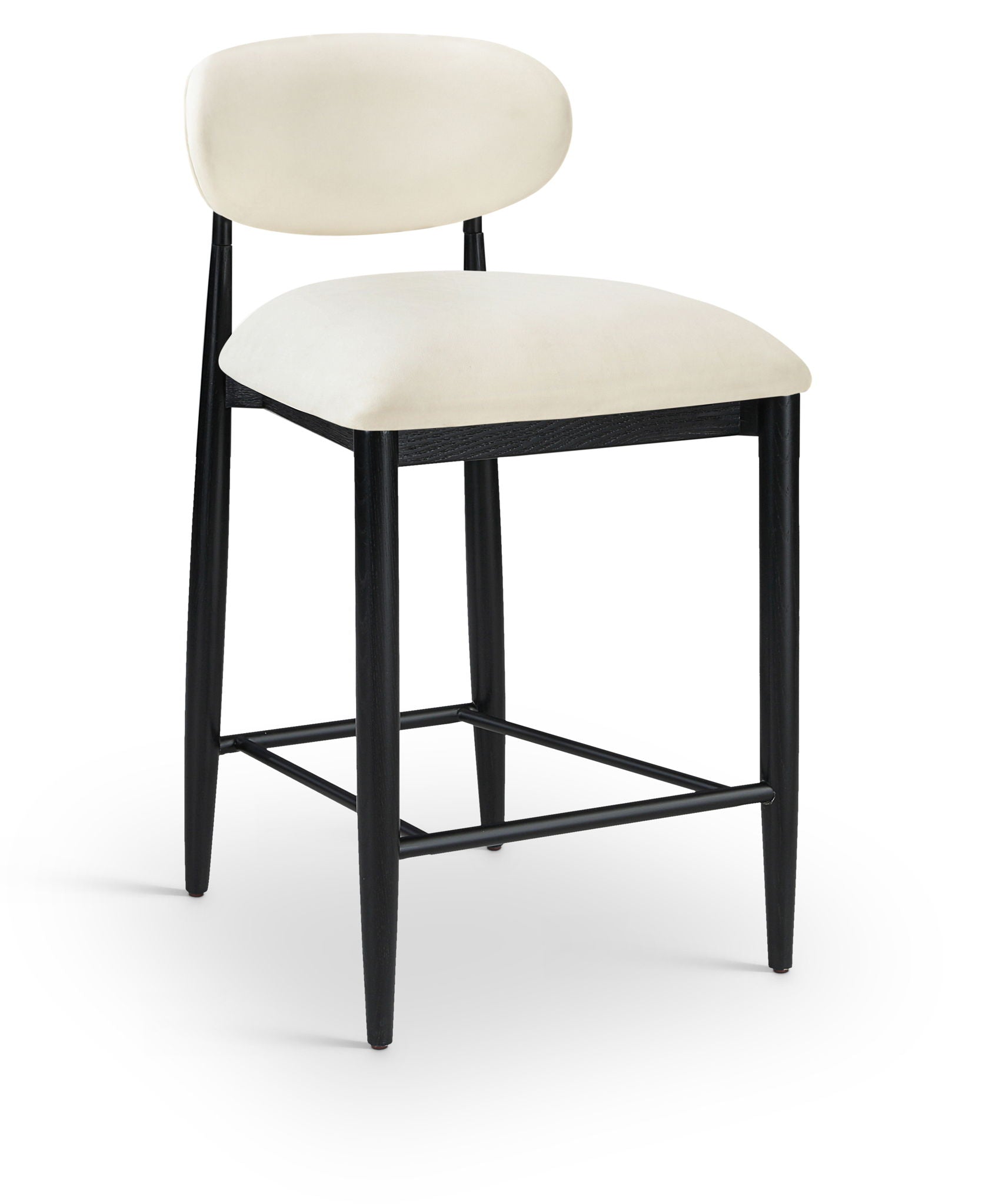 Riccio - Faux Leather Stool - Black Frame - Best Buy Furniture
