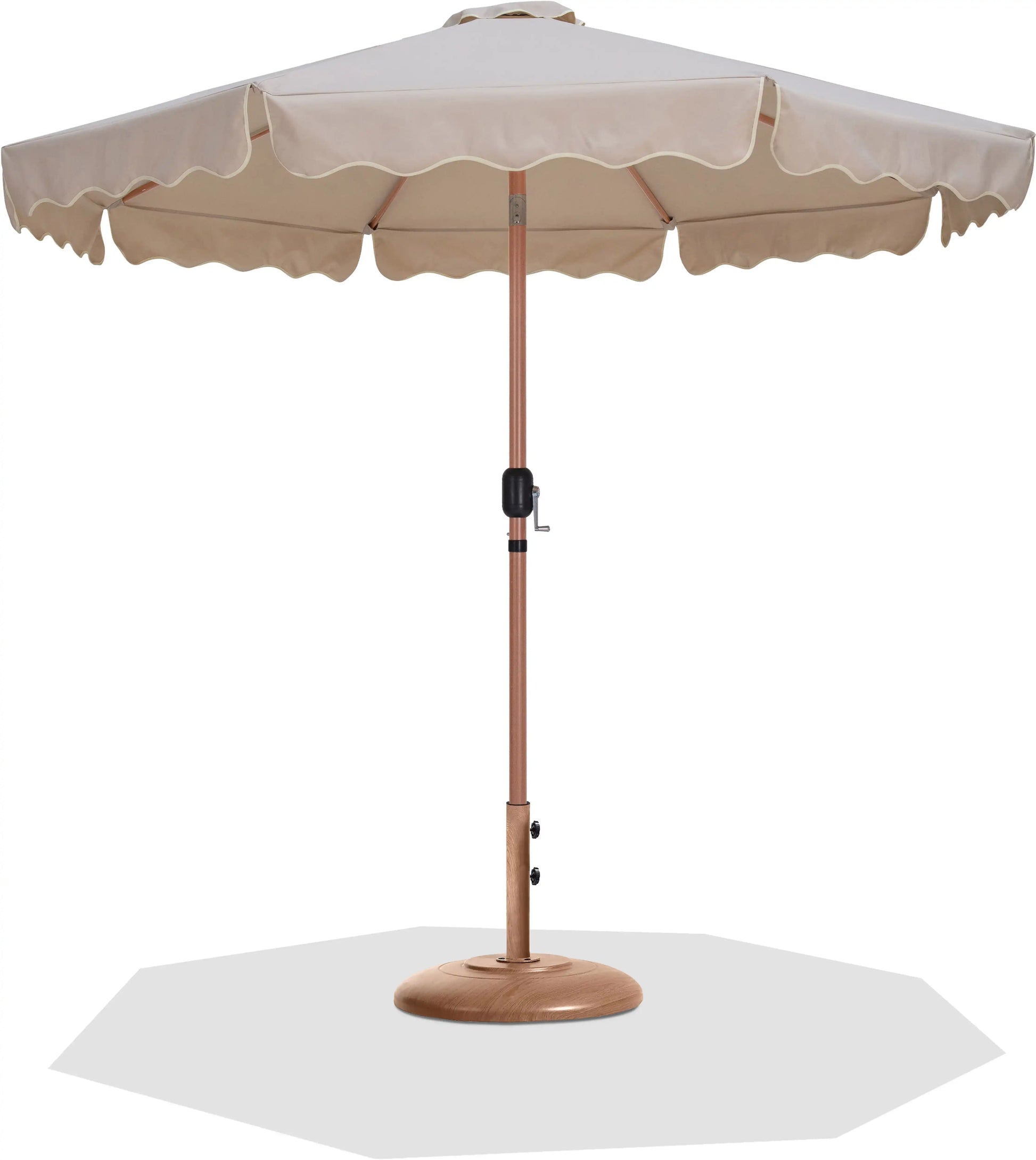 Amalfi - Patio Umbrella - Light Brown Base / Light Brown Pole - Best Buy Furniture