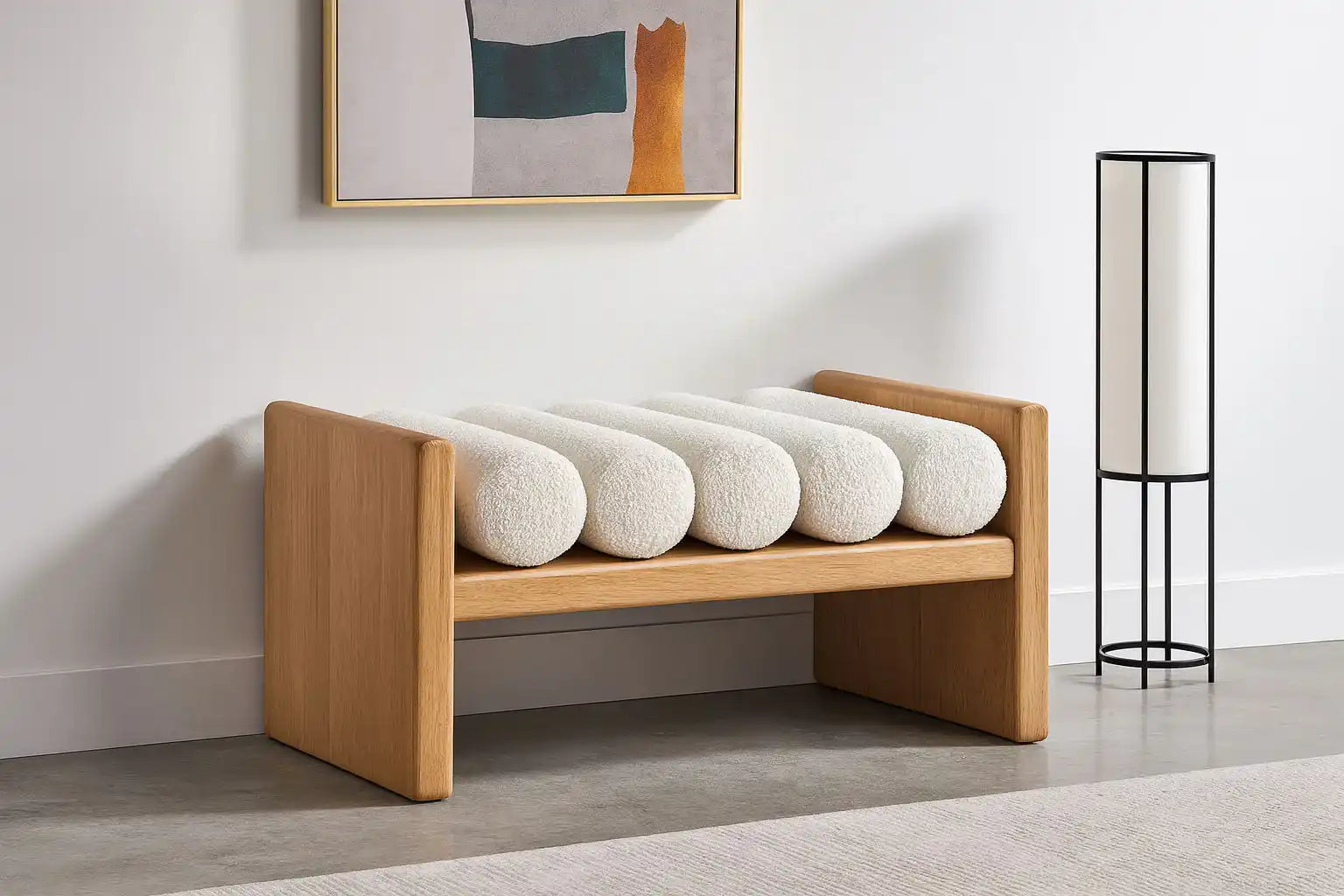 Waverly - Bench With Natural Frame