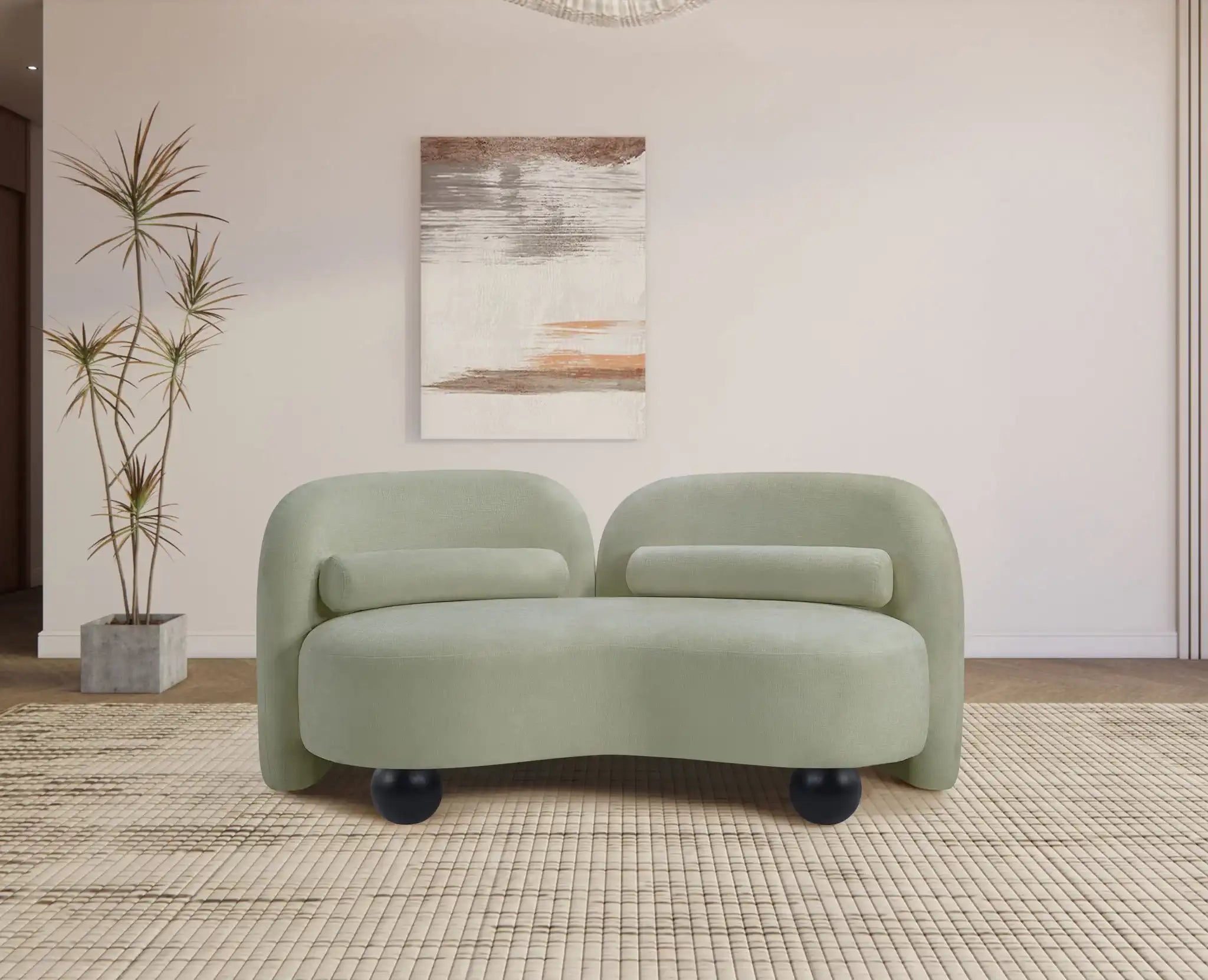 Daphne - Chenille Loveseat