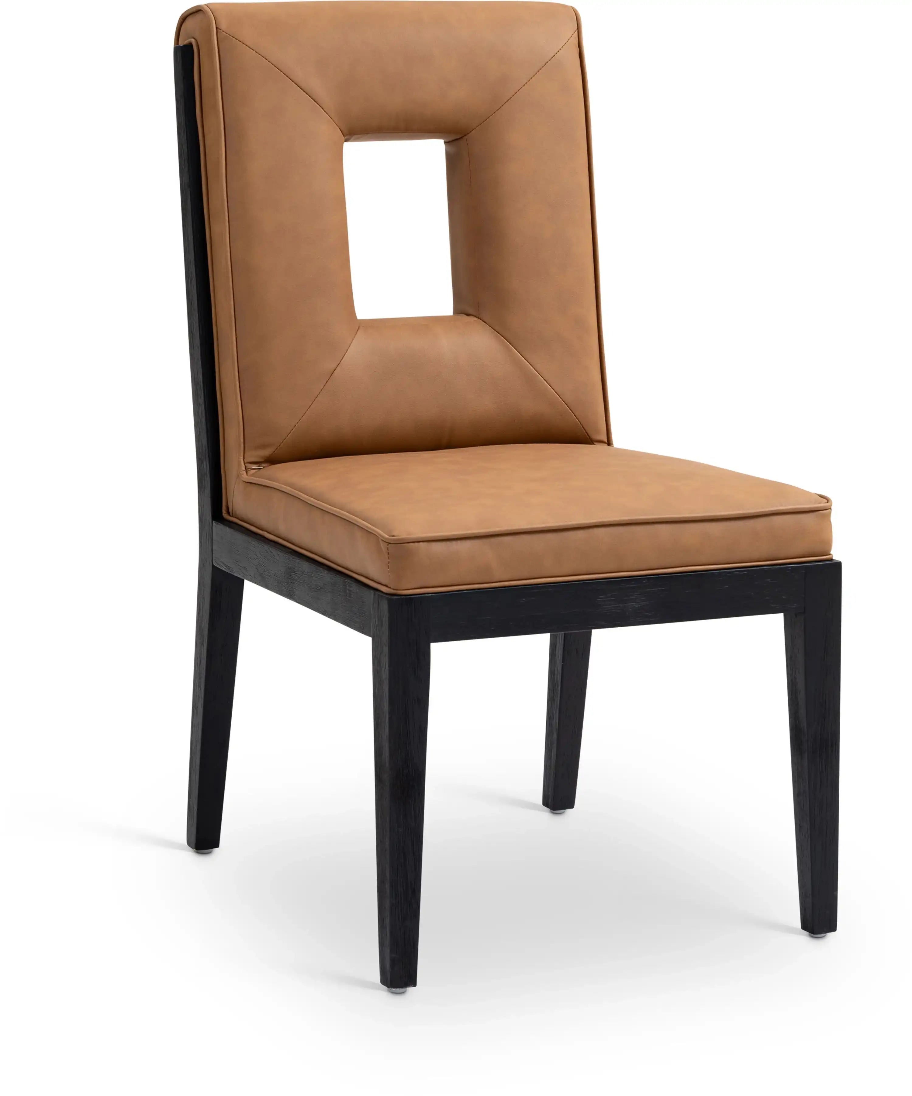 Gwendolyn - Faux Leather Dining Side Chair With Black Frame (Set of 2) - Best Buy Furniture