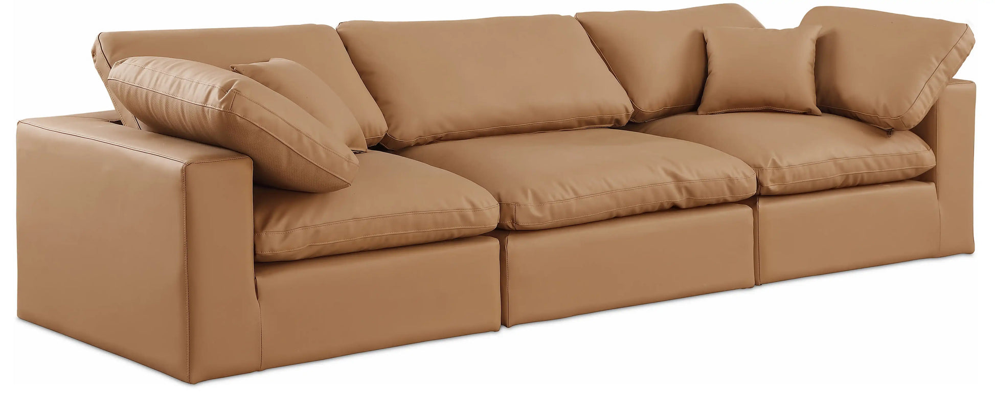 Comfy - Faux Leather Modular Sofa 3 Seats - Best Buy Furniture