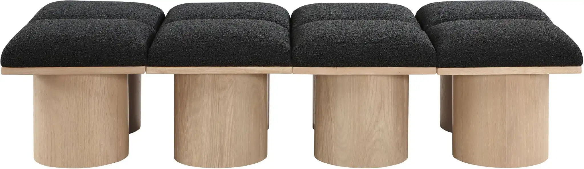 Pavilion - 8 Piece Modular Bench With Natural Base