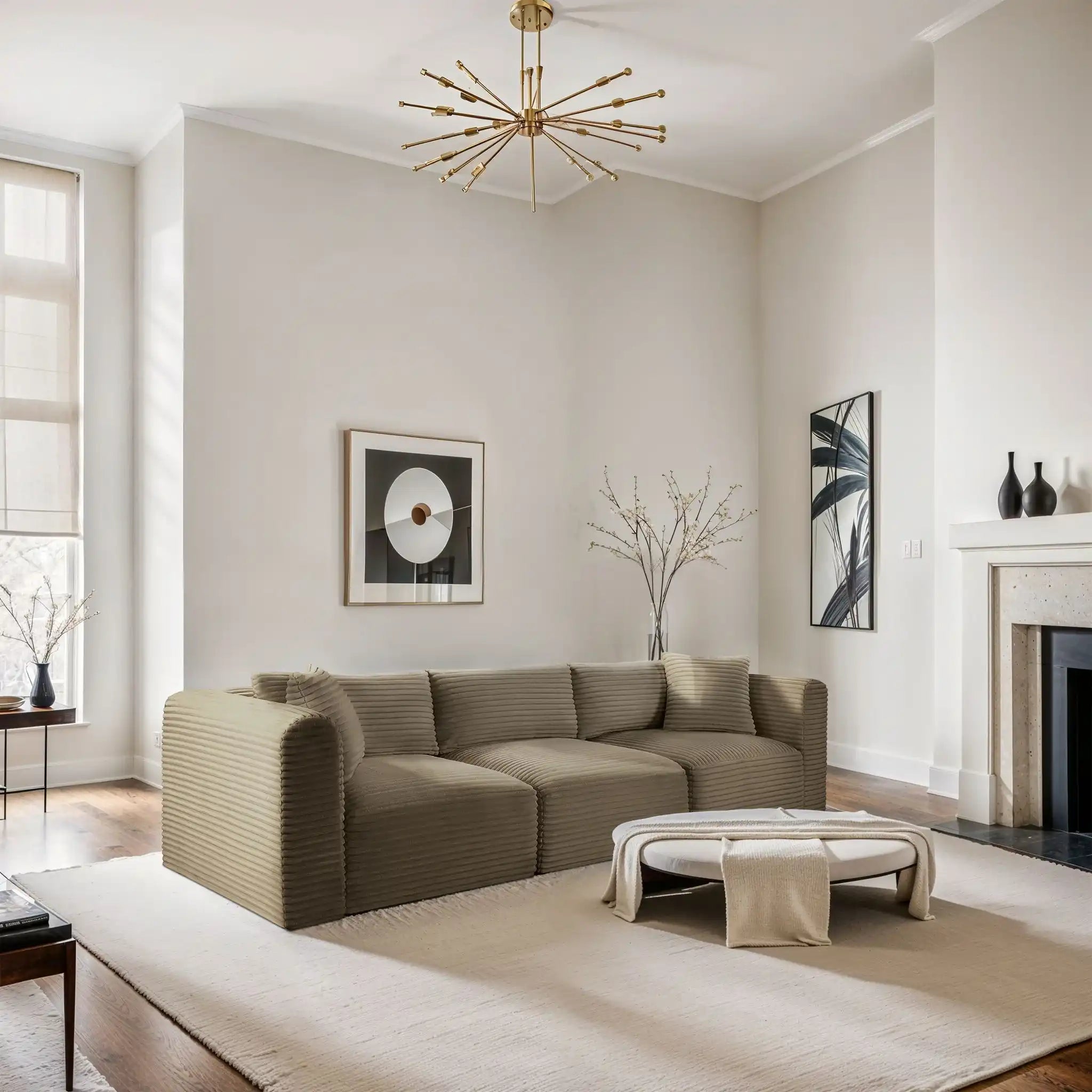 Shaggy - Fabric 3 Seat Modular Sofa