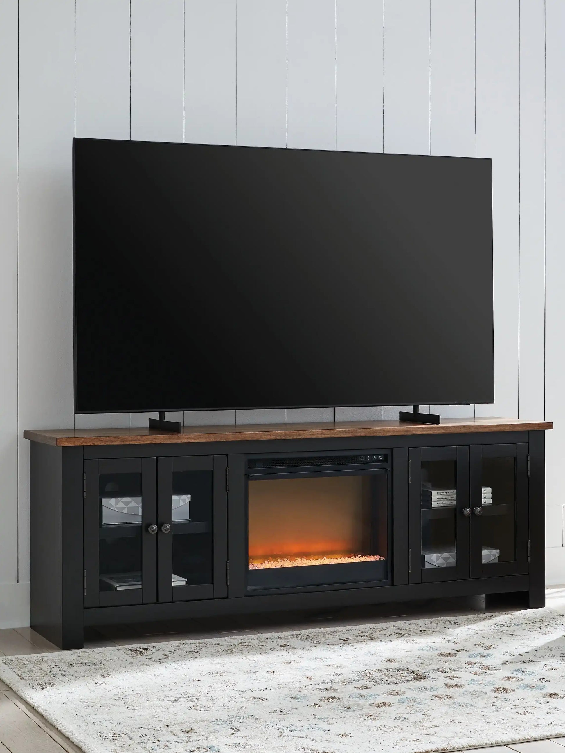 Wildenauer - 76" TV Stand With Electric Fireplace - Best Buy Furniture