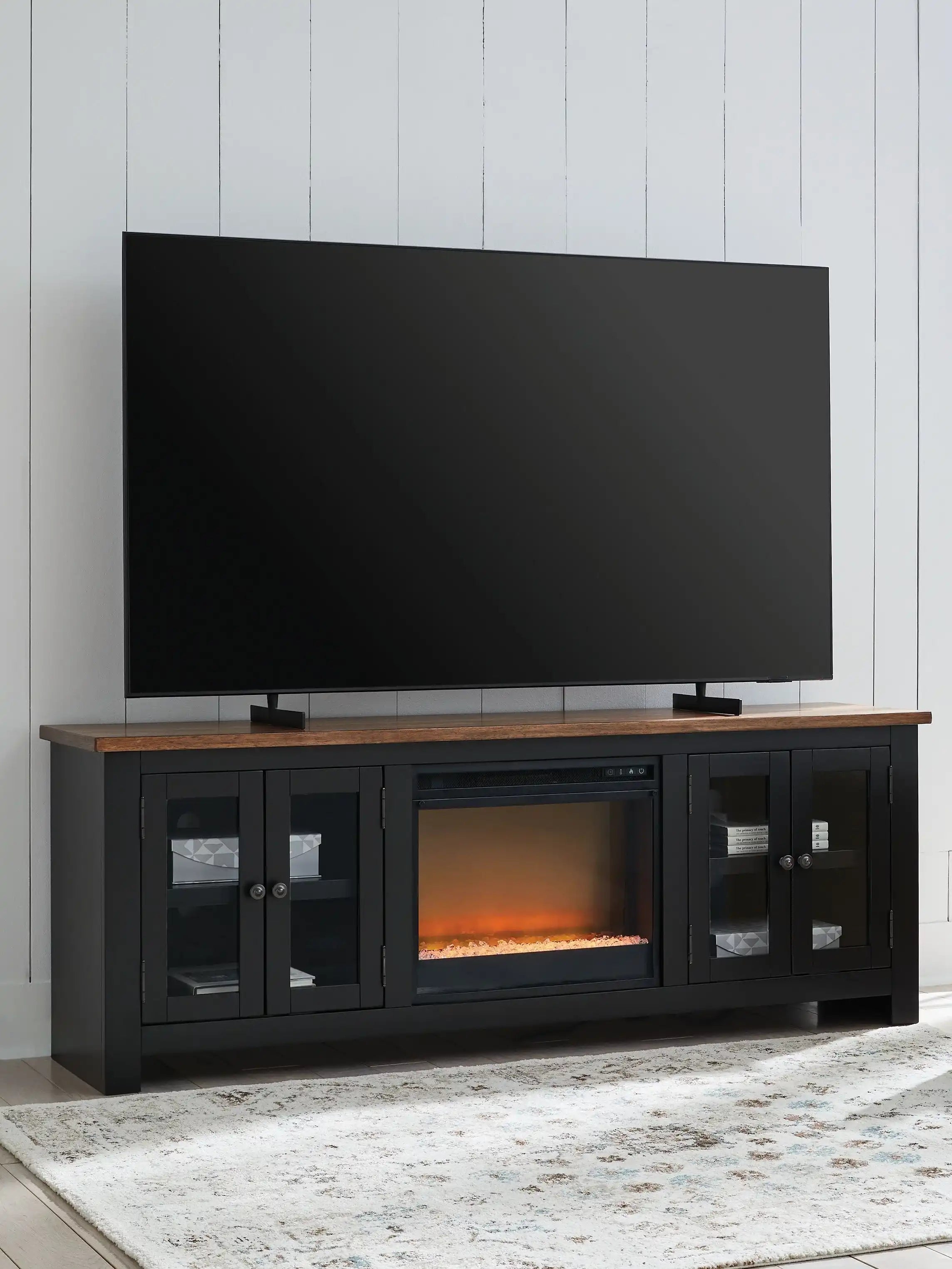 Wildenauer - 76" TV Stand With Electric Fireplace - Best Buy Furniture
