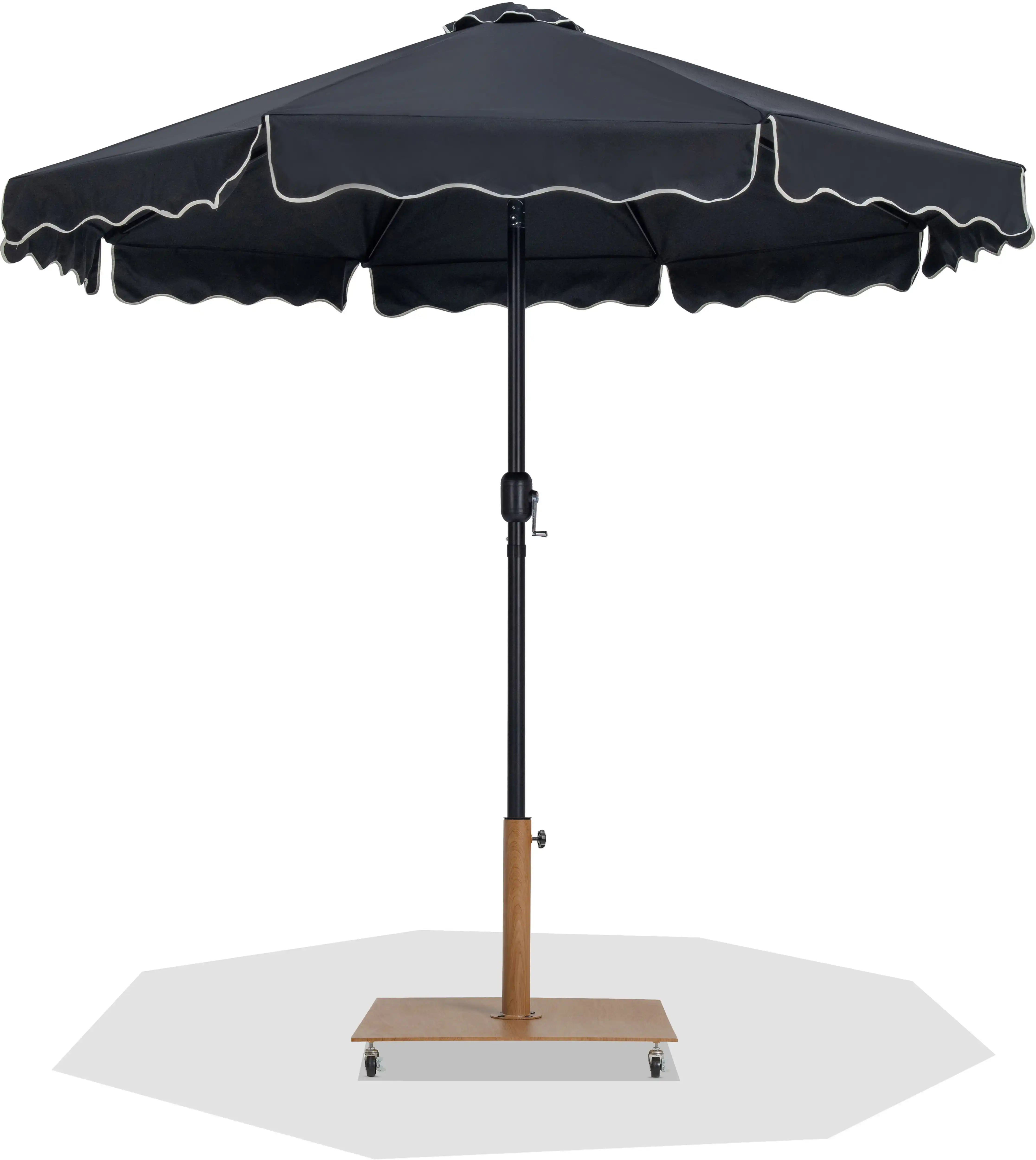 Amalfi - Aluminum Patio Umbrella - Light Brown Base / Black Pole - Best Buy Furniture