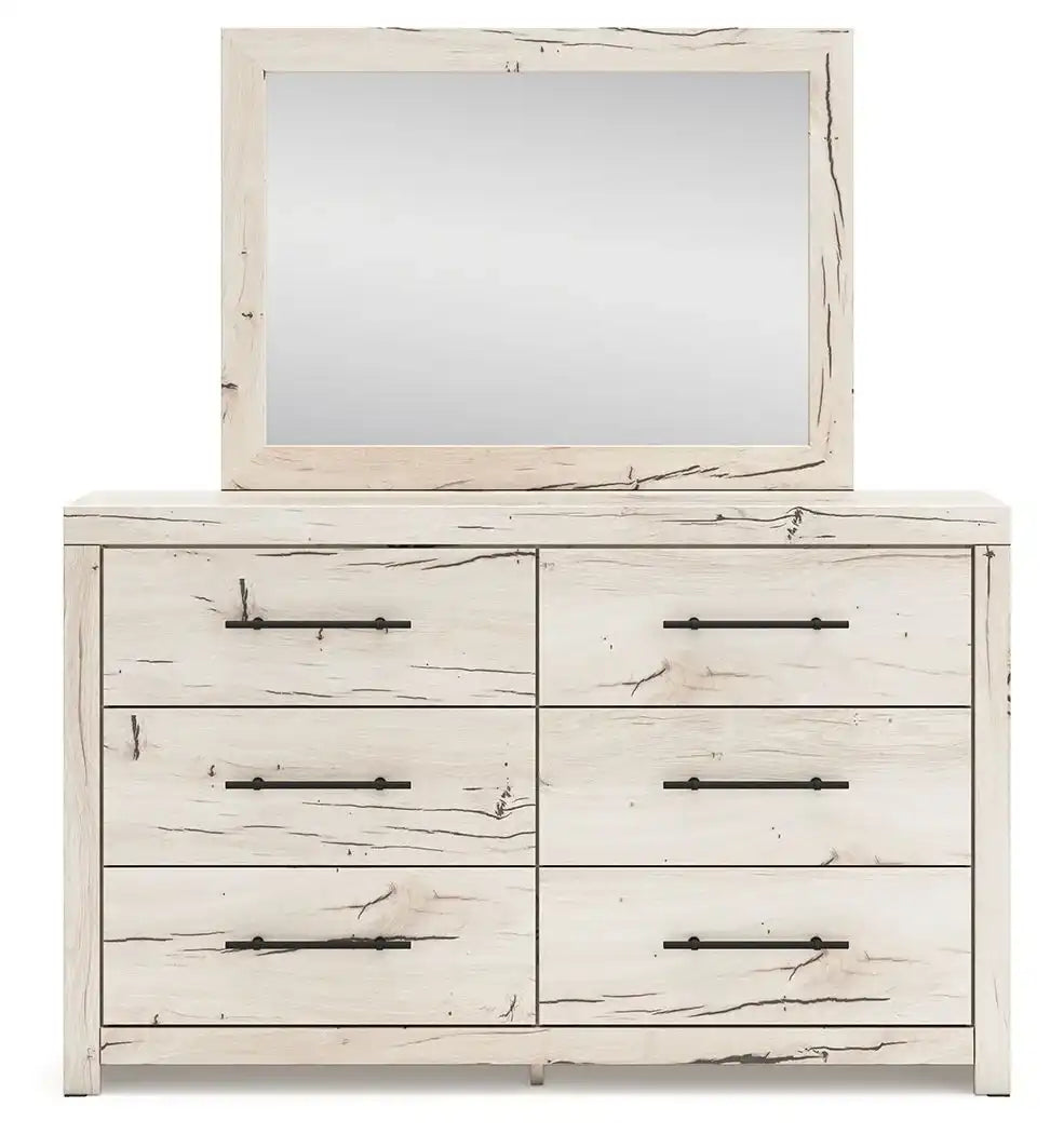 Lawroy - Dresser And Mirror - Light Natural - Best Buy Furniture