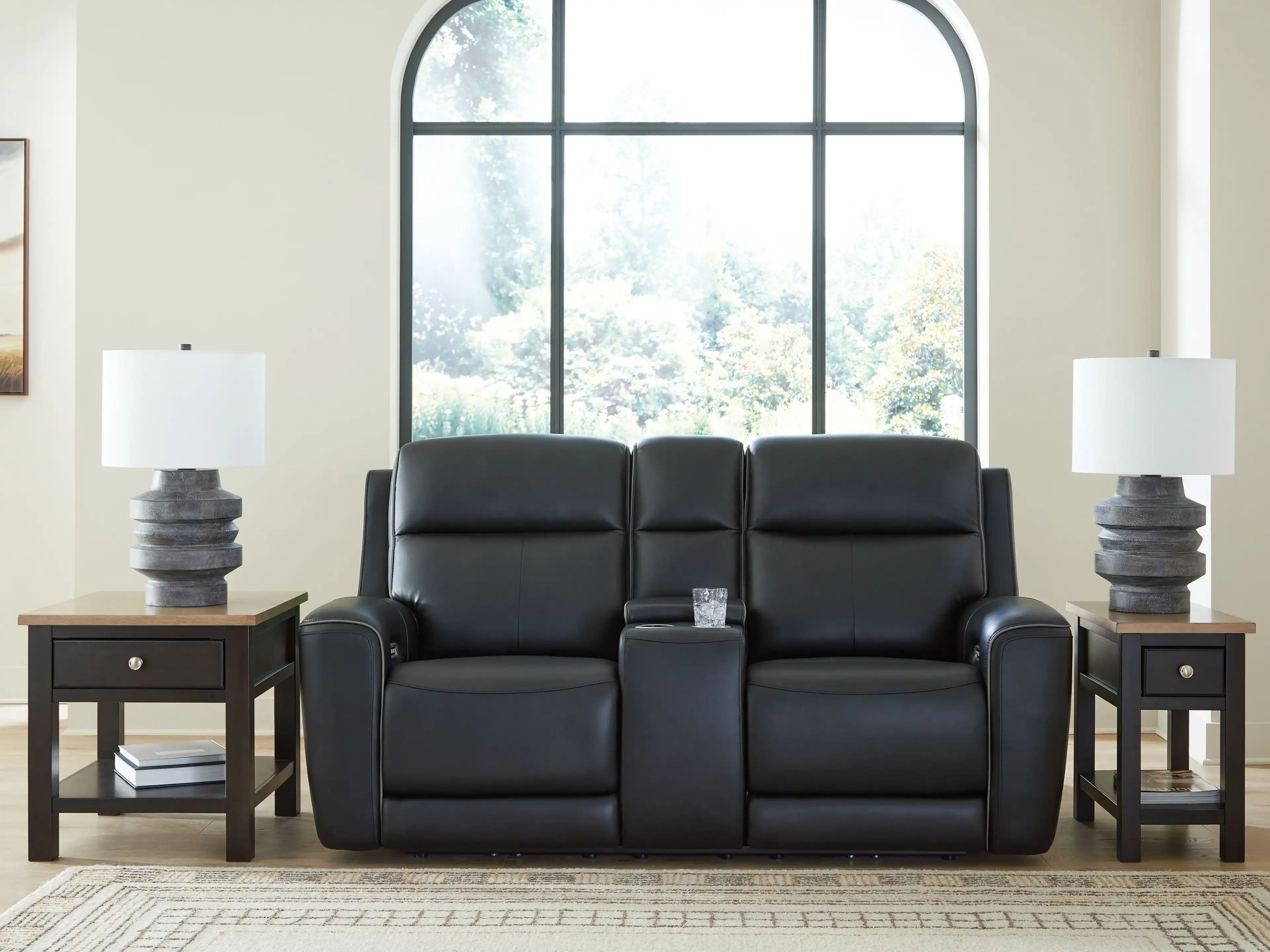 5Z-Comfort - Relaxation - Power Reclining Loveseat with Console / Adj Headrest - Best Buy Furniture