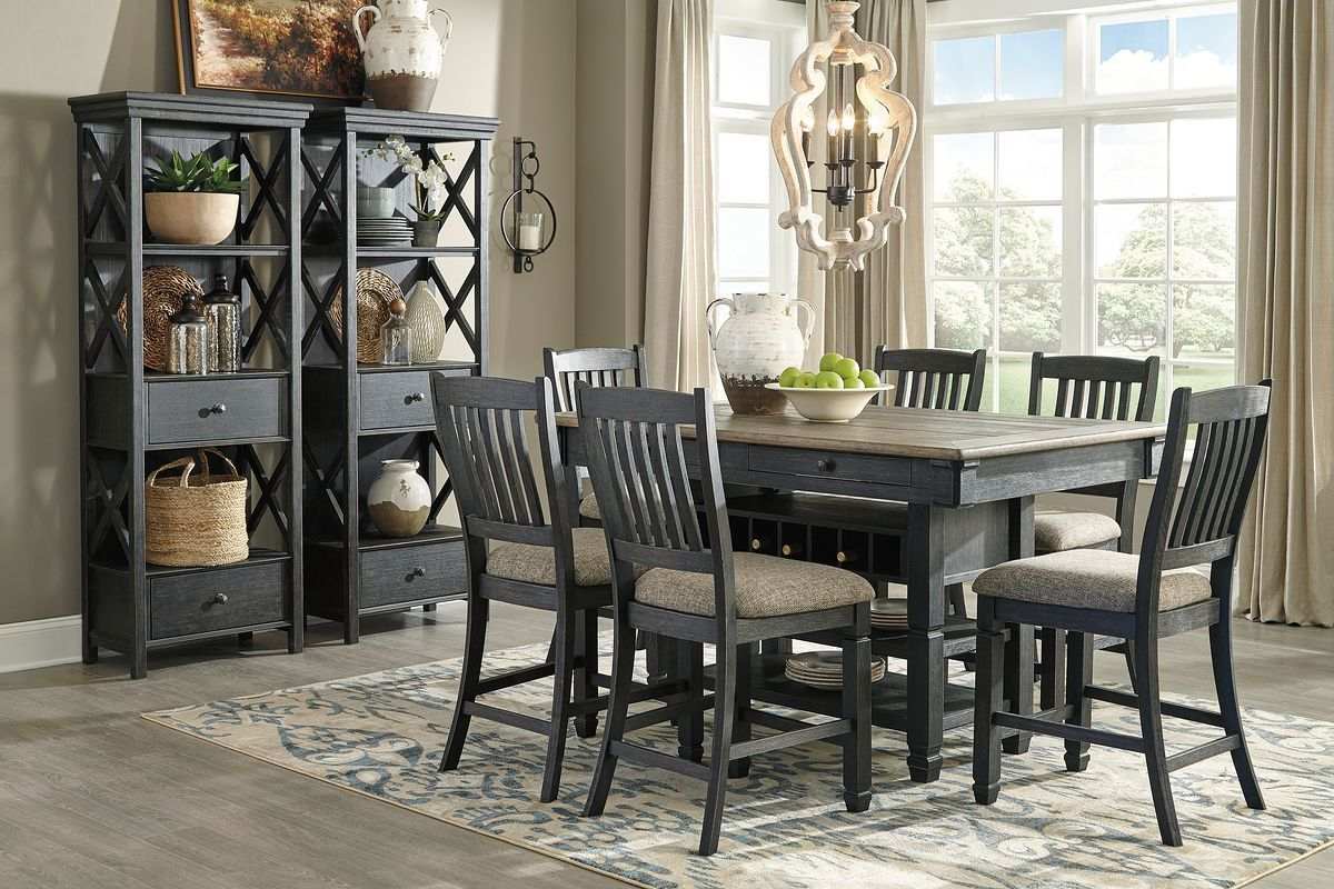 Tyler Creek - Counter Height Table Set - Best Buy Furniture