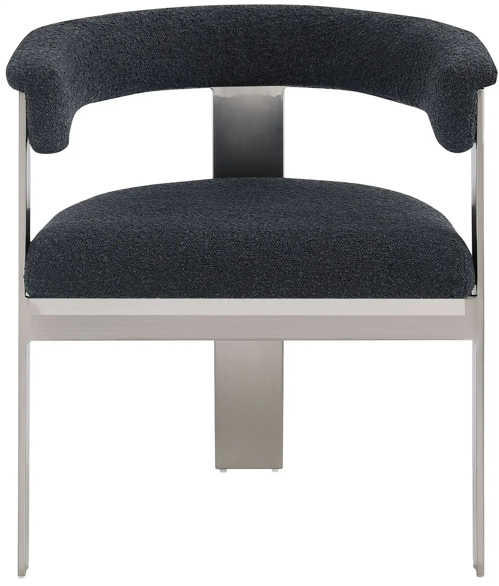 Romeo - Boucle Dining Chair With Silver Base (Set of 2)
