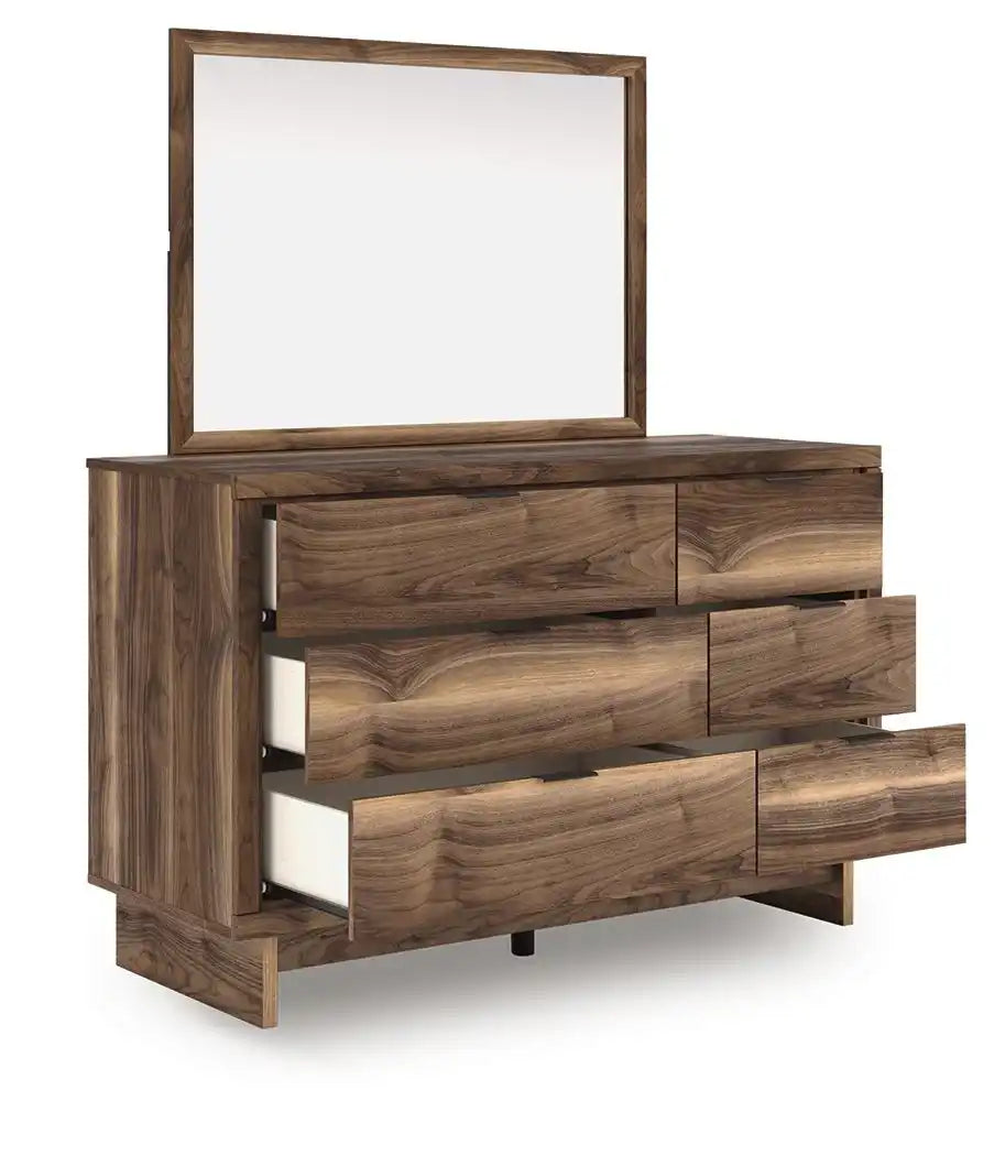 Chirason - Dresser And Mirror - Brown - Best Buy Furniture