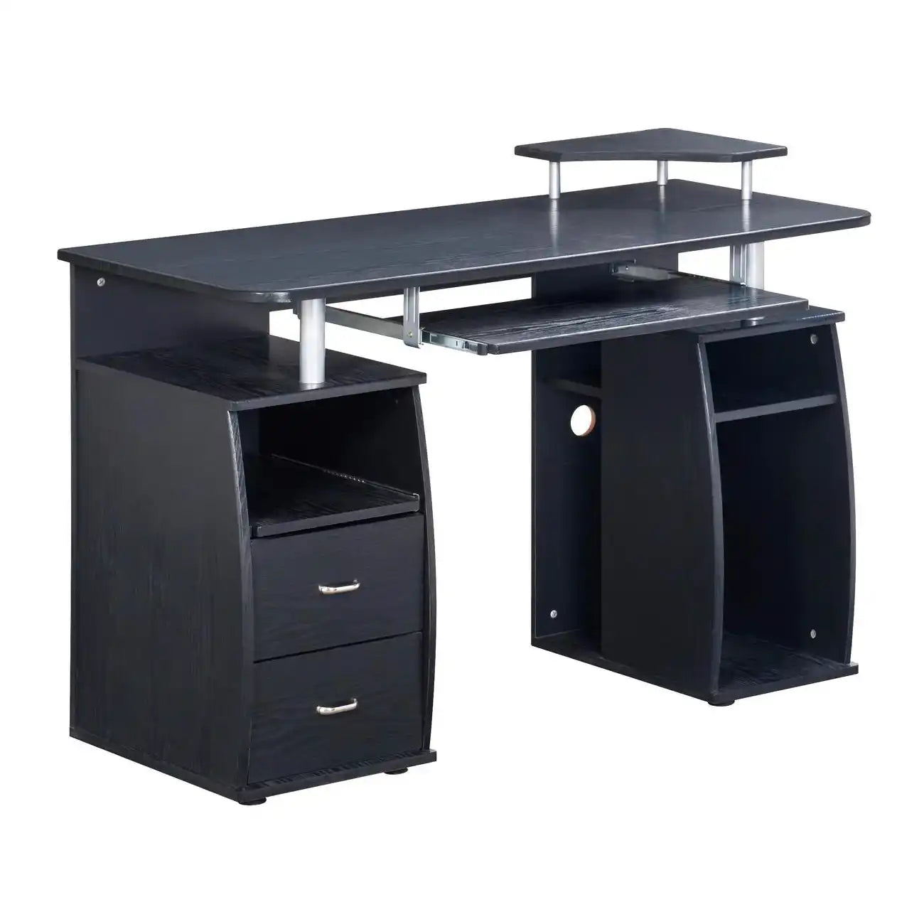 Techni Mobili Complete Computer Workstation Desk With Storage, Espresso - Best Buy Furniture