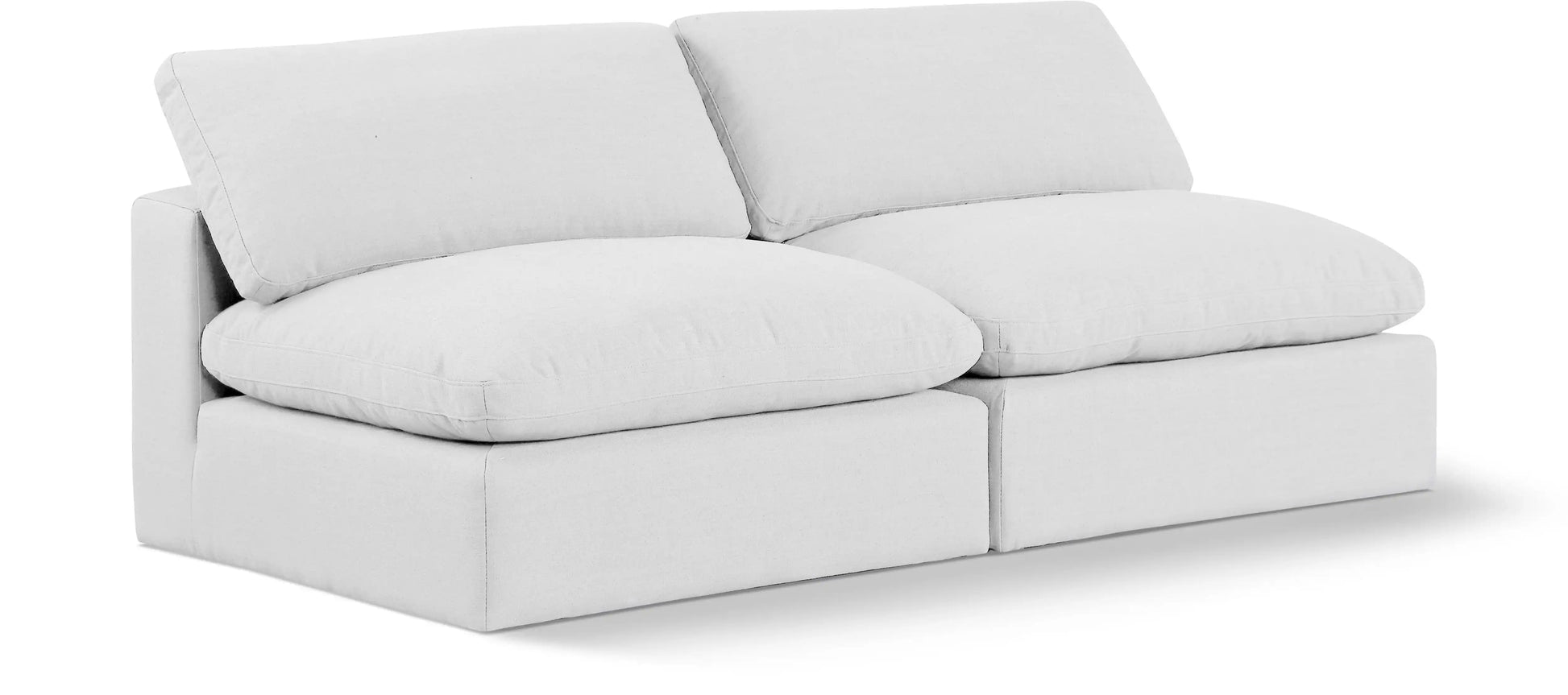 Comfy - Linen Modular Armless Sofa 2 Seats - Best Buy Furniture