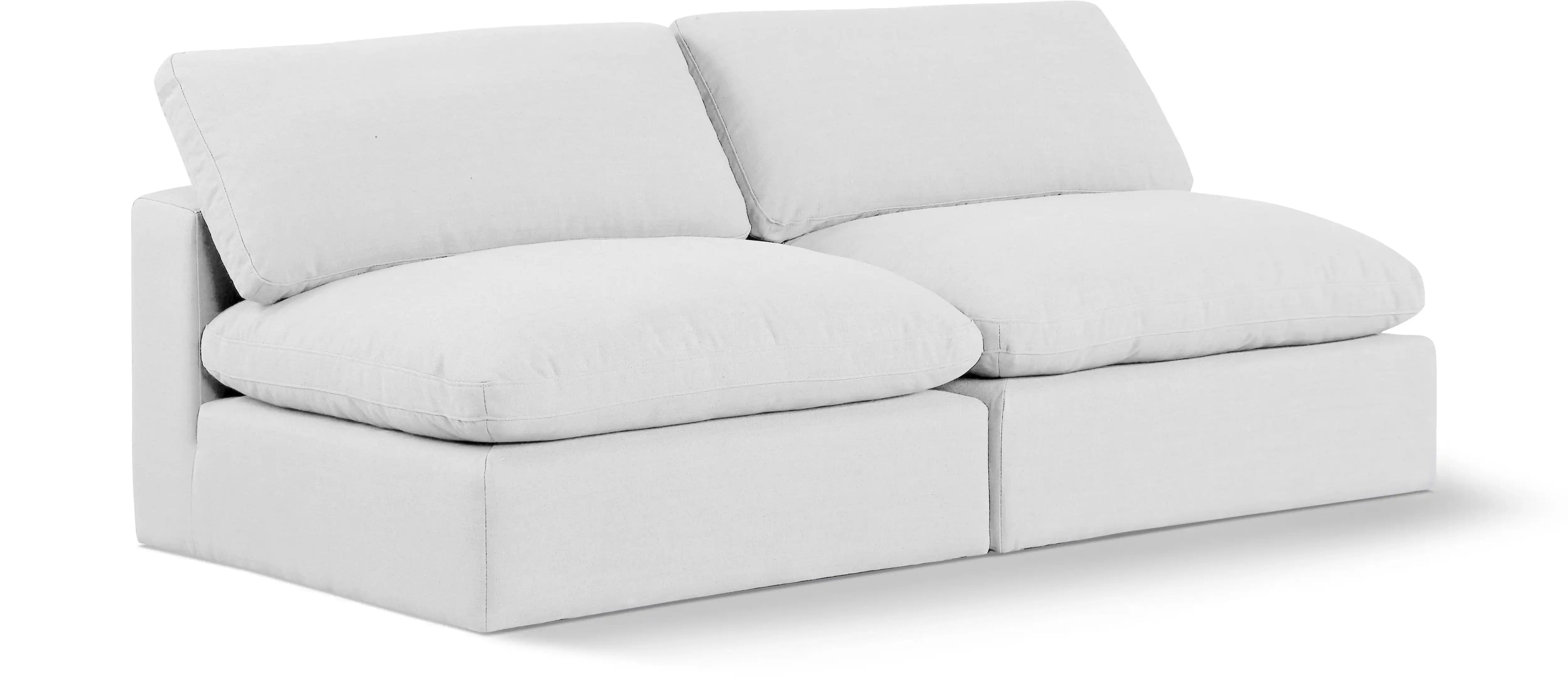 Comfy - Linen Modular Armless Sofa 2 Seats - Best Buy Furniture