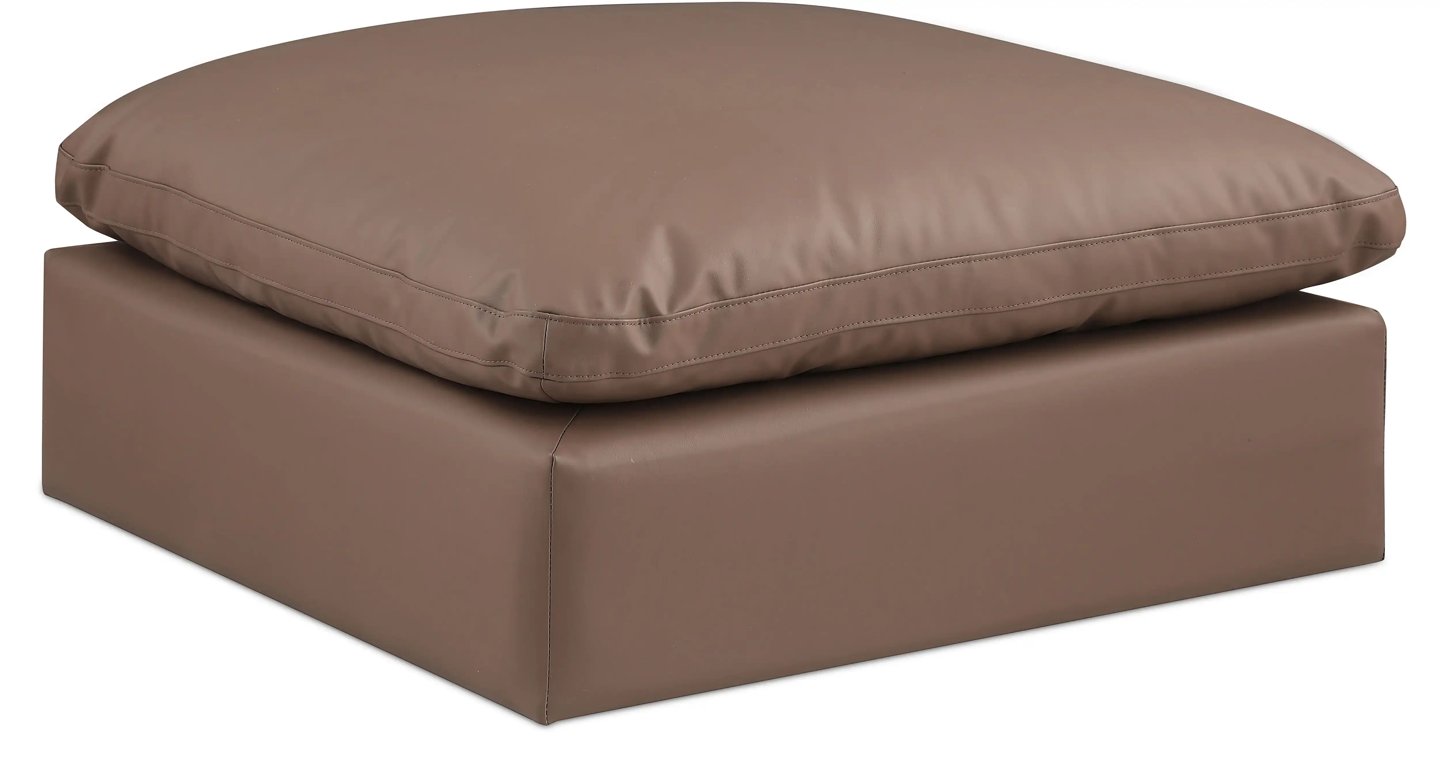 Comfy - Faux Leather Ottoman - Best Buy Furniture
