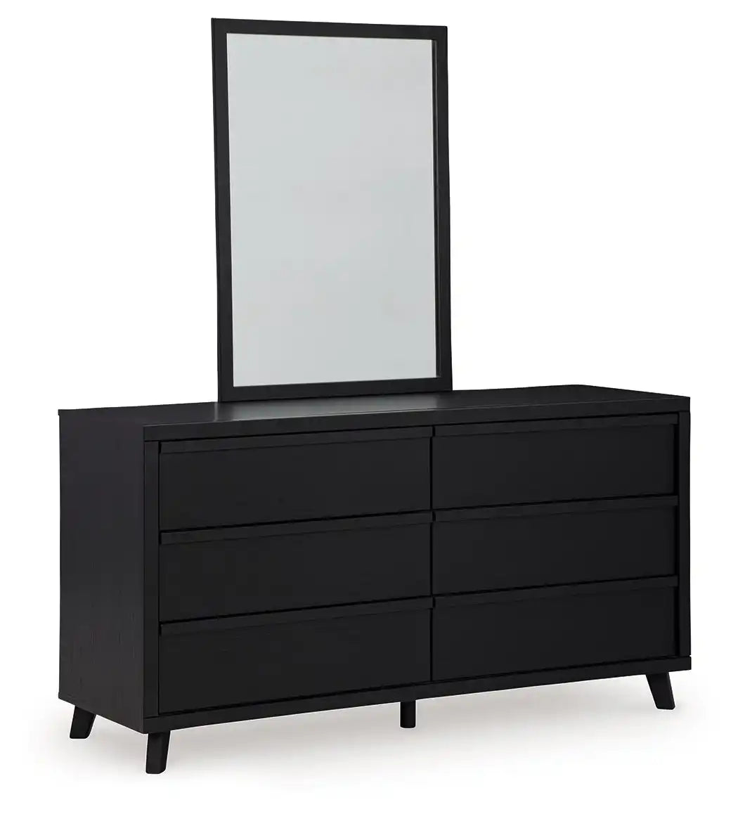 Danziar - Dresser And Mirror - Black - Best Buy Furniture
