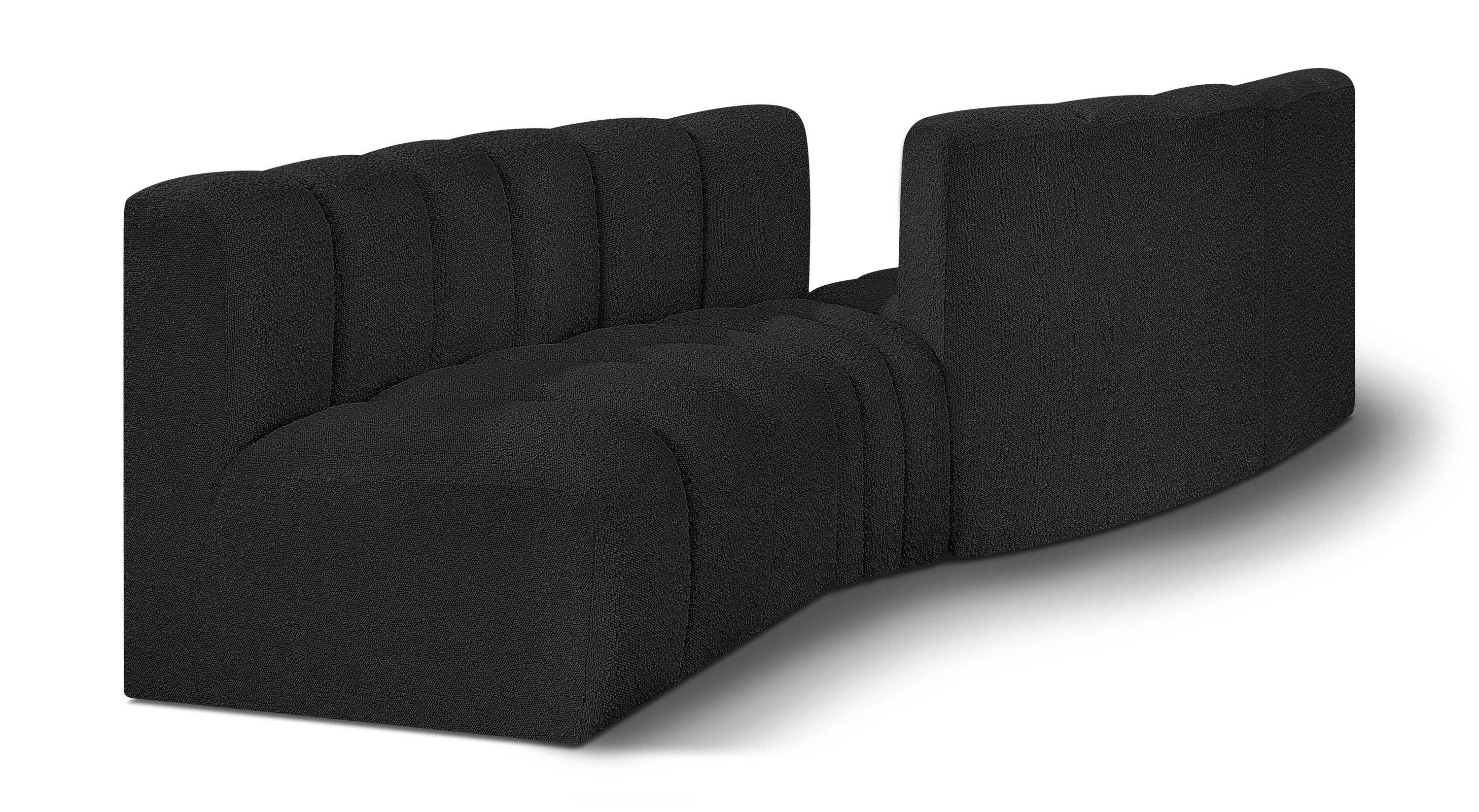 Arc - Boucle Fabric 4 Piece Sofa - Best Buy Furniture