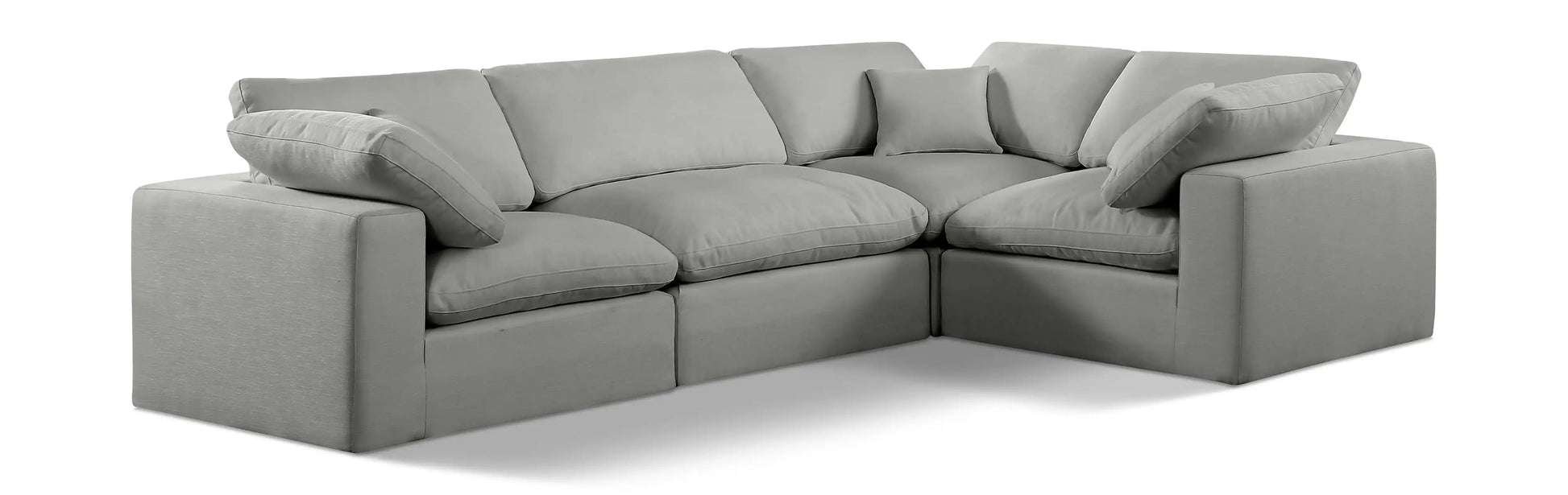 Comfy - 4 Piece Linen Fabric Modular Sectional - Best Buy Furniture