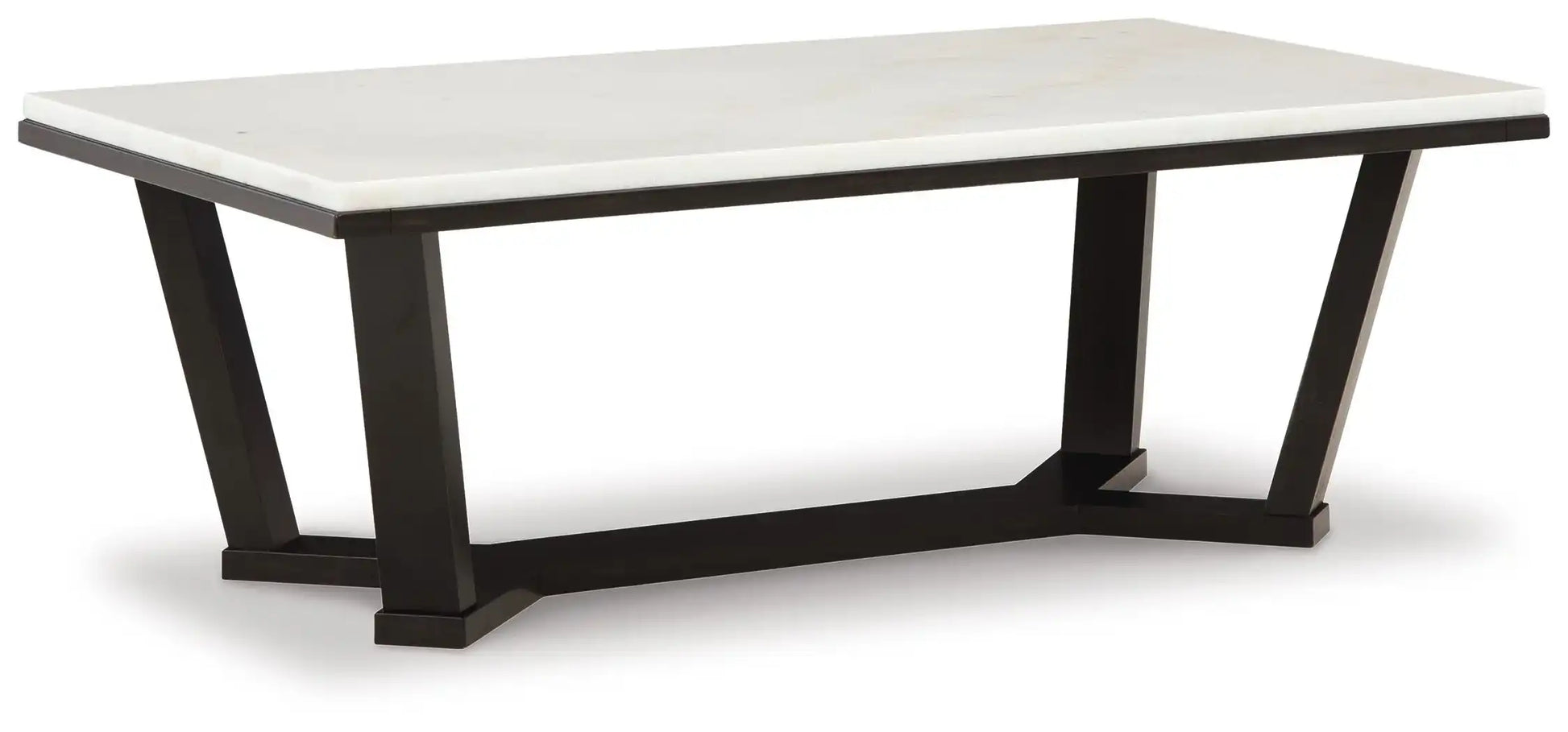 Fostead - Rectangular Cocktail Table - White / Espresso - Best Buy Furniture
