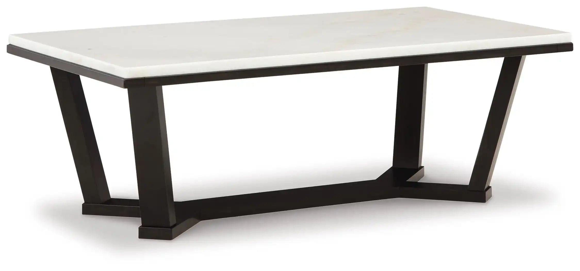 Fostead - Rectangular Cocktail Table - White / Espresso - Best Buy Furniture