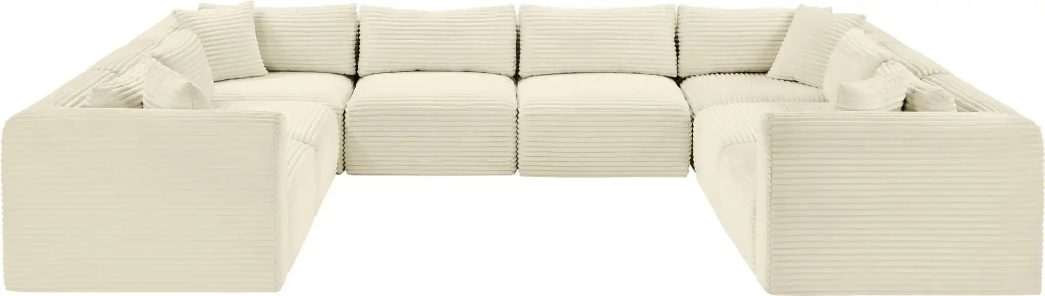 Shaggy - 8 Piece Modular U-Shaped Sectional