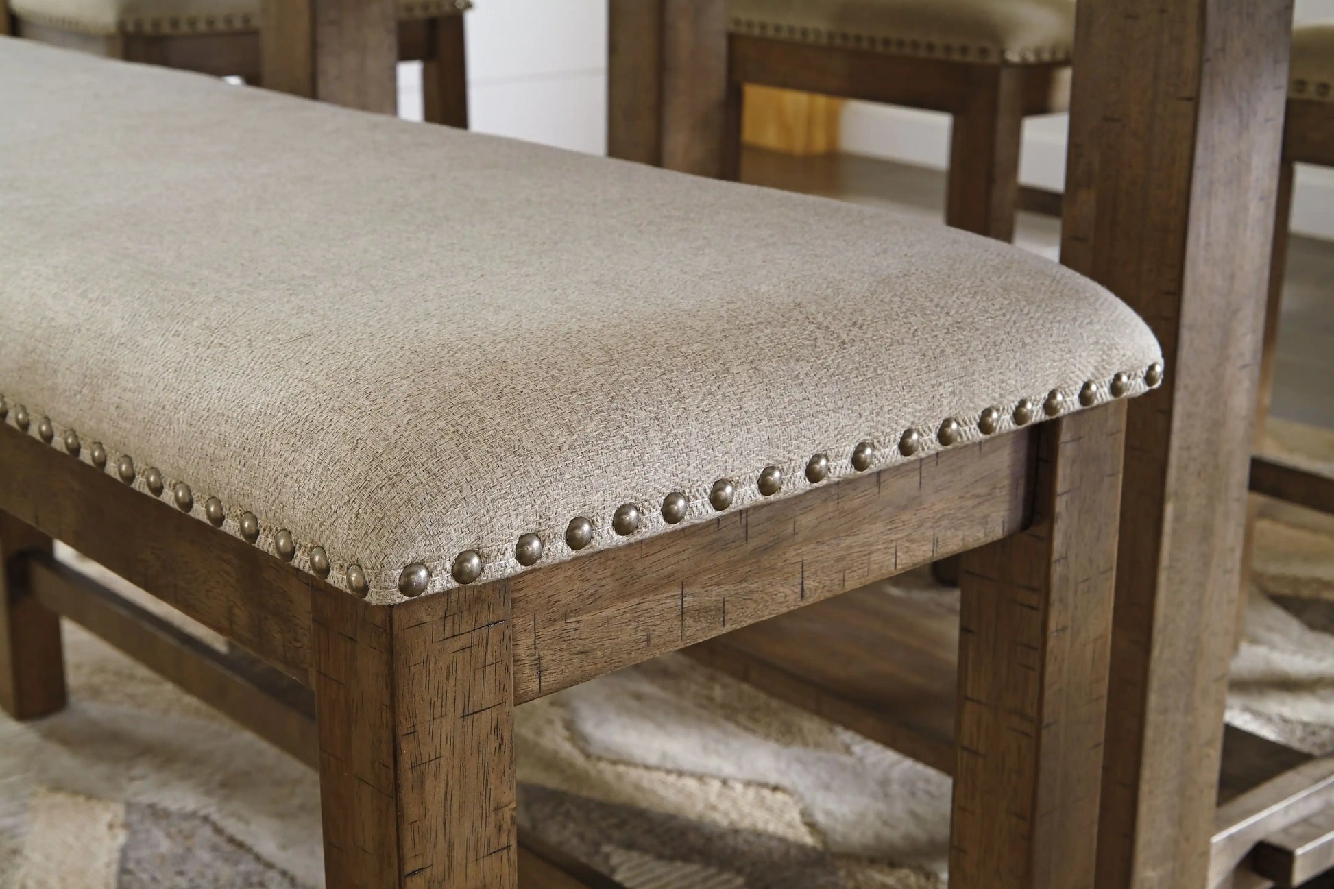 Moriville - Double UPH Bench - Beige - Best Buy Furniture