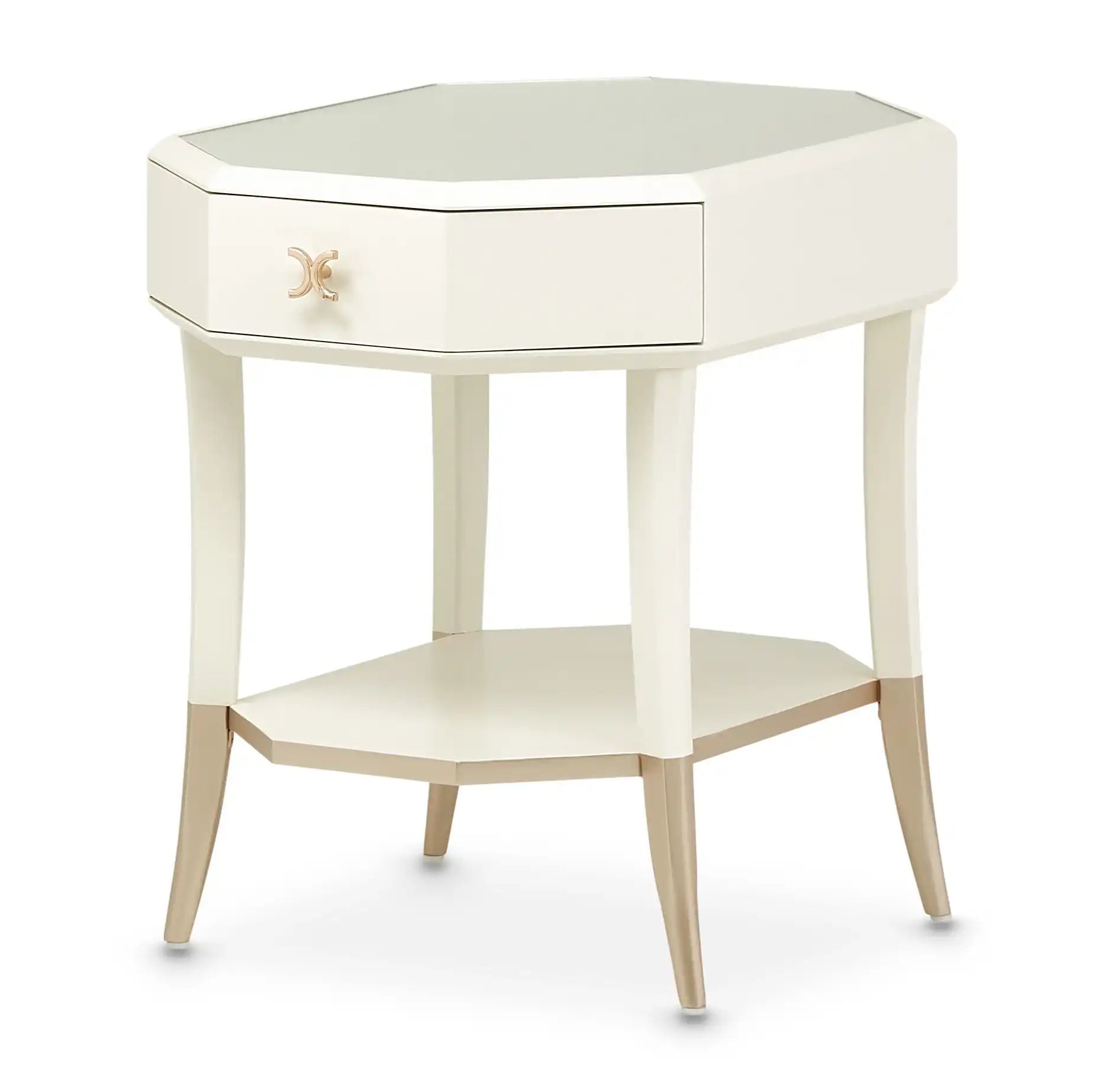 La Rachelle - Octagonal End Table - Champagne - Best Buy Furniture