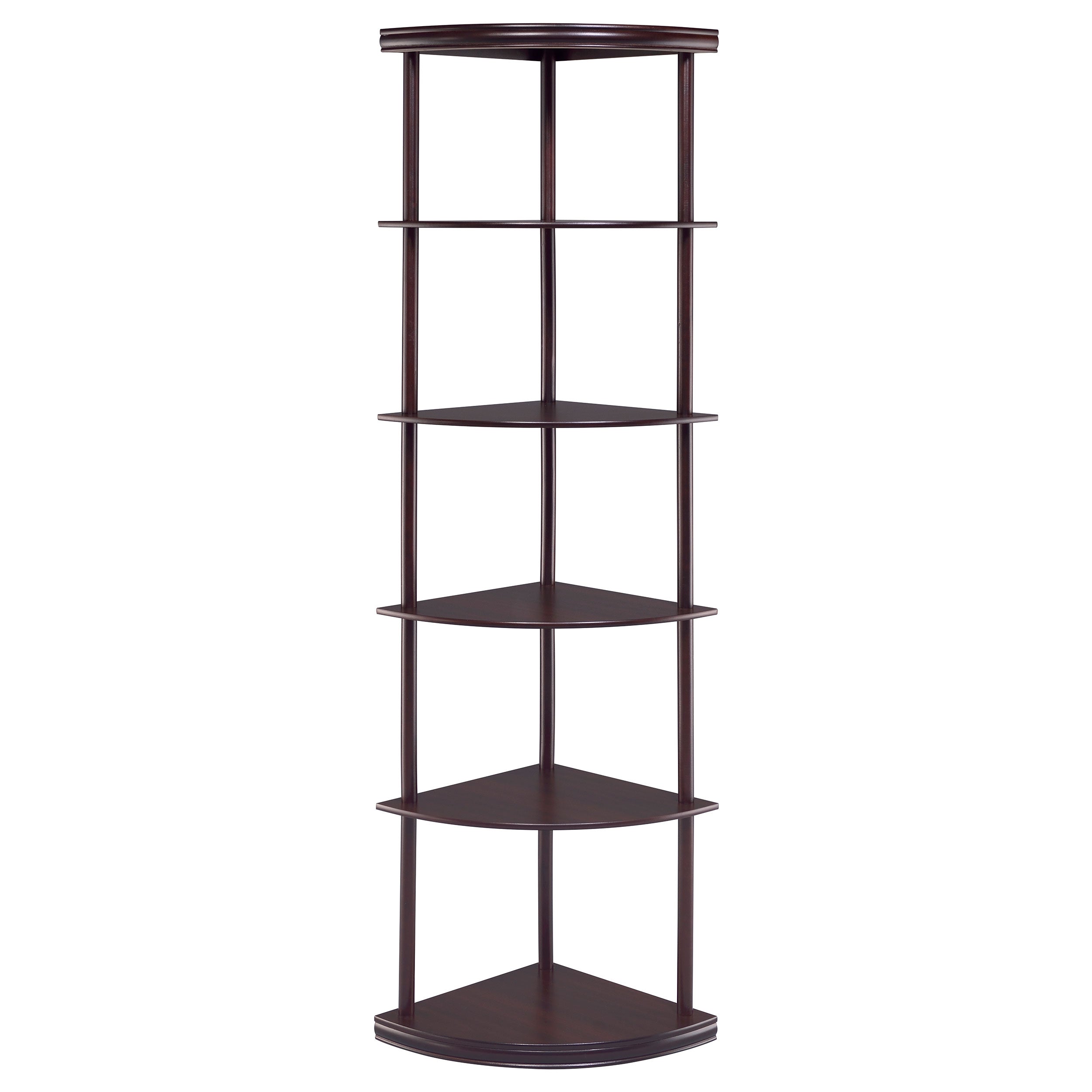 Bonwick 72-inch 5-shelf Corner Bookshelf Cappuccino-CoasterEveryday
